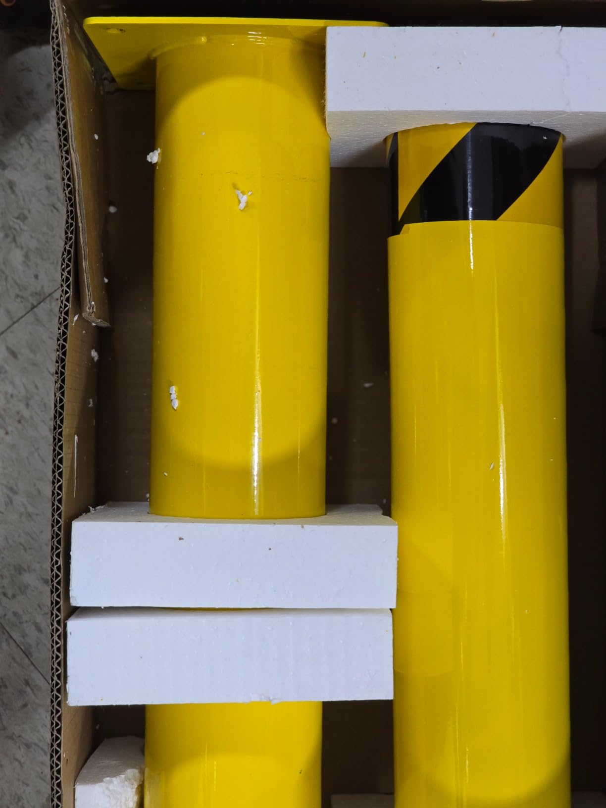 Safety Bollard Post, 30 x 4.5 inch Removable Steel Traffic Parking Barrier Bollards, Yellow, 4 Pack customer photo 1