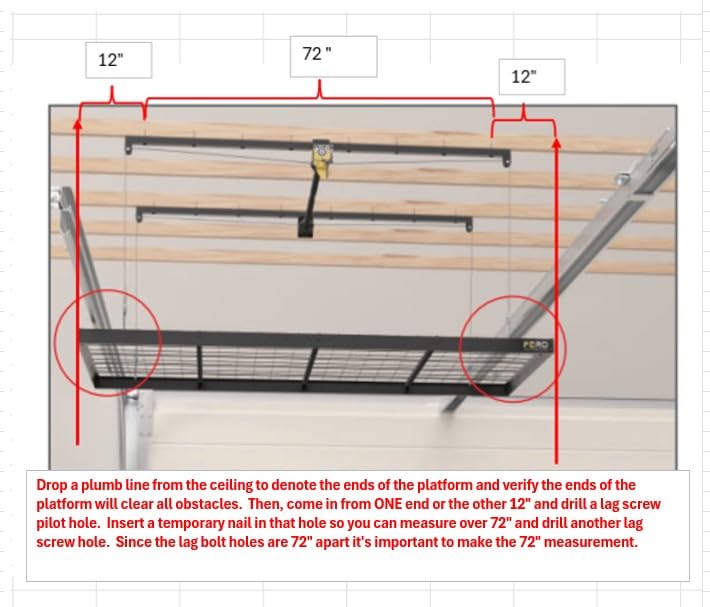 Garage Ceiling Storage Racks – 4x8 FT Overhead Garage Storage Rack with Safety Lock, Heavy-Duty Ceiling Mounted Lift System and Storage Organizer, Ideal for Maximizing Overhead Space, 325 lbs Capacity customer photo 1