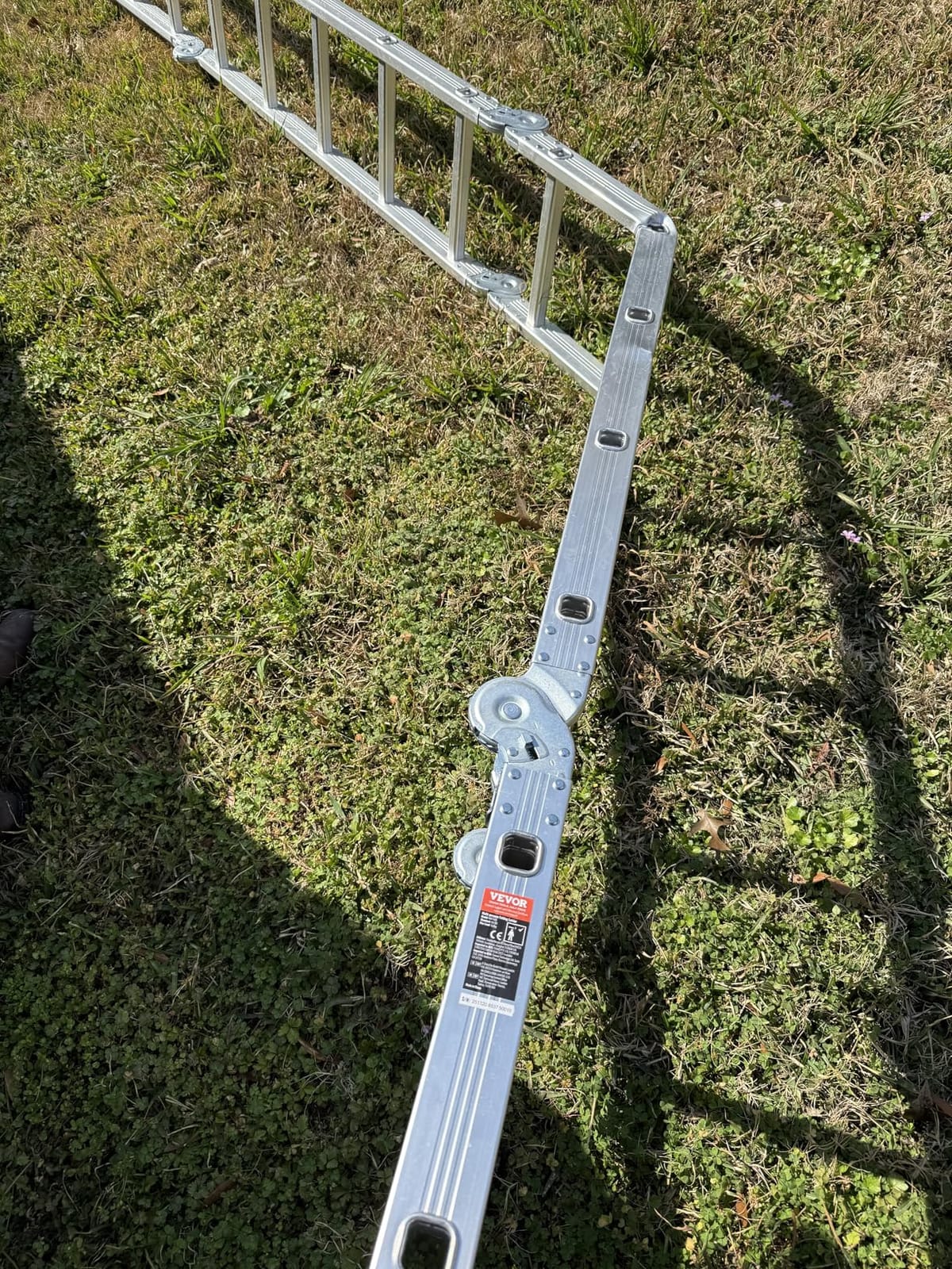 VEVOR Multi-Purpose Folding Ladder, 7-in-1 Tall Step Ladder, A Frame 3 Step Adjustable Telescoping Ladder, 12ft Reach Height Heavy Duty Extension Ladder, 330 lbs Capacity for Household Outdoor Work customer photo 1