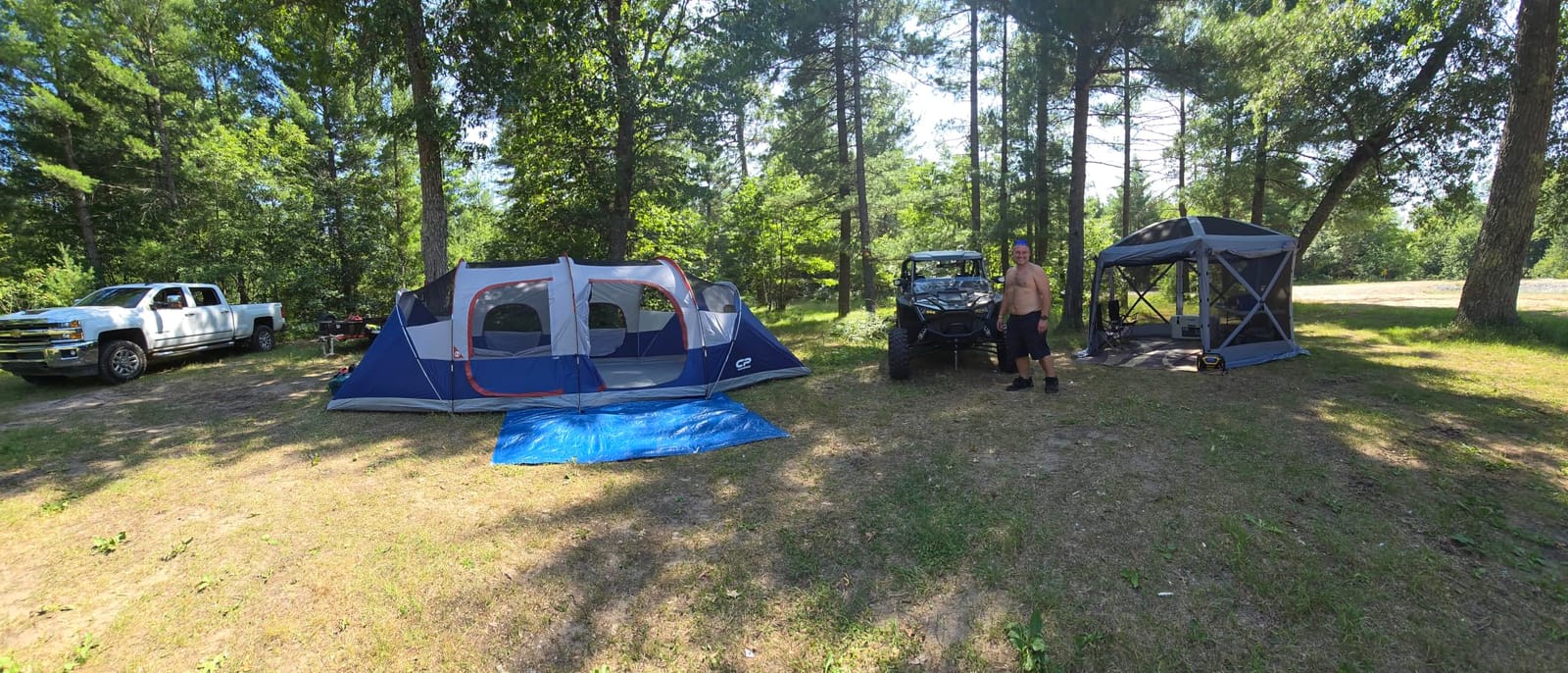 CAMPROS CP 12 Person Camping Tent, 3-Room Family Tent, Rainfly, Waterproof | Windproof double-layer design with 2 divider curtains, 6 large mesh windows, easy setup, and a carry bag, 20' x 9' x 72