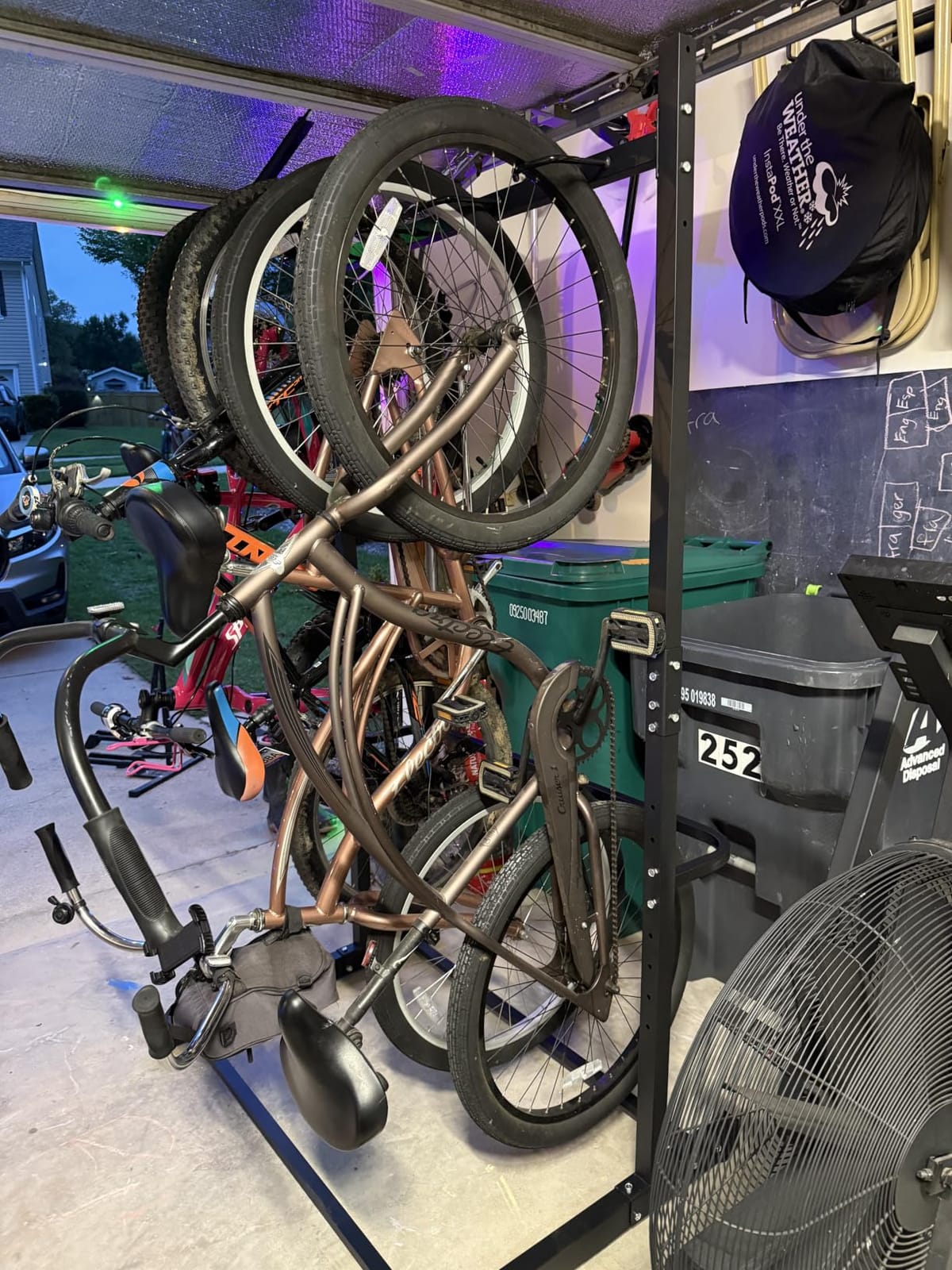 WALMANN Freestanding Bike Stand for Garage, 4 Bikes Vertical Bike Storage customer photo 1
