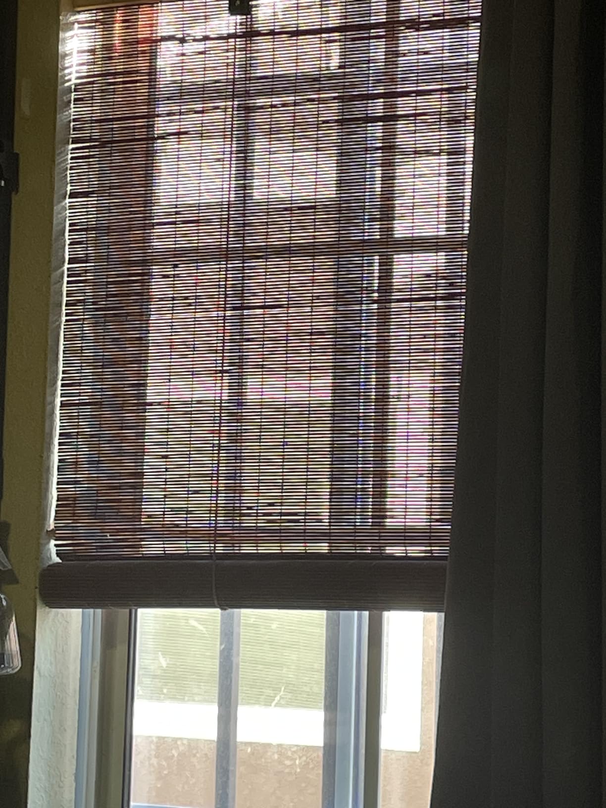BAYUE Bamboo Blinds for Interior Windows, Roll Up Light Filtering, 23x48 in customer photo 1