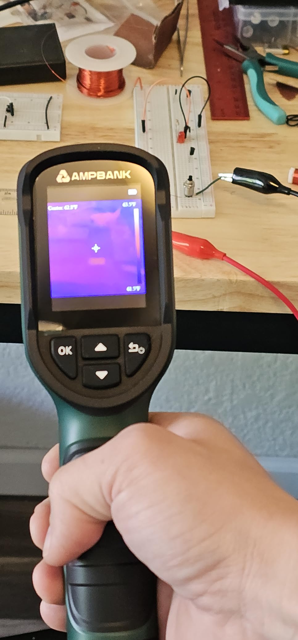 H128 Handheld Thermal Camera, 240 x 240 TISR Resolution, 24h Battery Life Thermal Imaging Camera, 25 Hz Infrared Camera with Temperature Alarm, -4℉~ 842℉ Temp Range, IP65 Protection Level customer photo 1