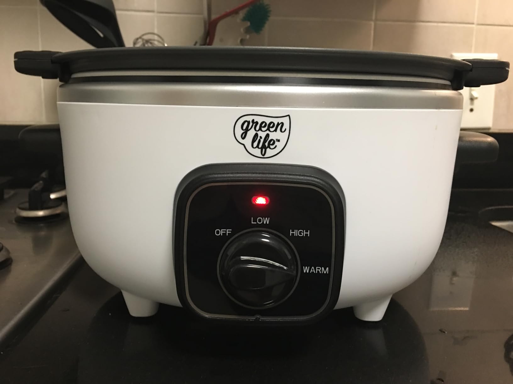 GreenLife 8QT Ceramic Nonstick Slow Cooker, Cooktop/Oven Safe, Black customer photo 1