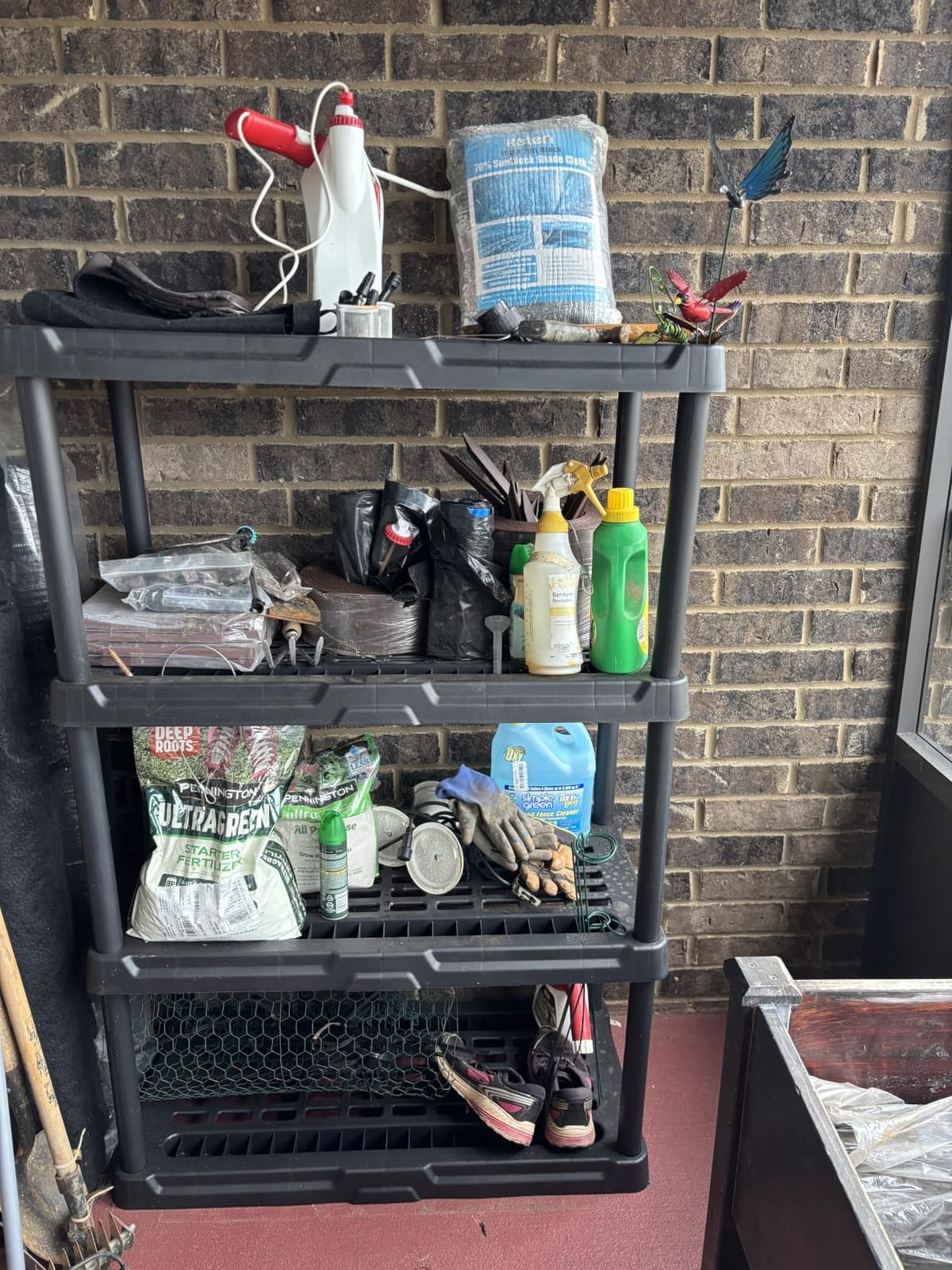 CENTREX 4-Tier Heavy Duty Plastic Storage Shelves for Garage, Black customer photo 2