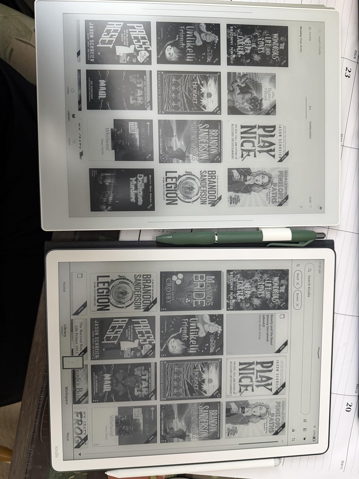 Amazon Kindle Scribe 32GB (newest model) — 11” display with front light, paper-like feel, and no distractions — Write in notebooks, docs, and books. Pen included - Graphite customer photo 2