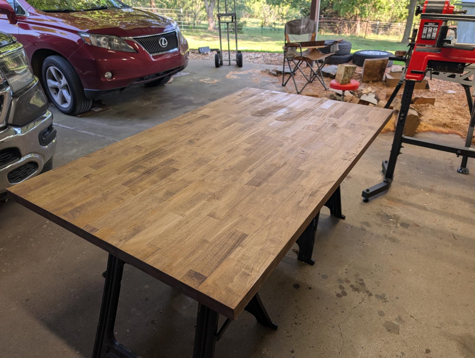 36''L x 25''W x 1.5''Th Hevea Solid Wood Butcher Block Countertop, Butcher Block Table Top for DIY Washer Dryer/Island/Kitchen Countertop (Unfinished) customer photo 1