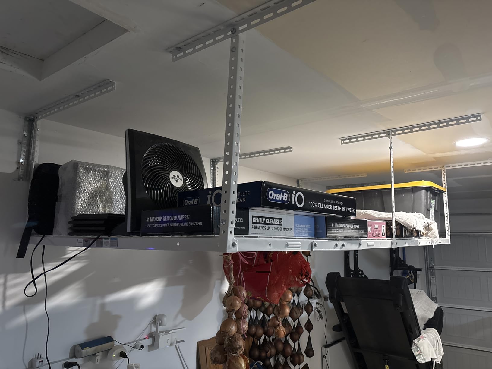 2x8ft Overhead Ceiling Garage Storage Rack, 400LBS Capacity, Black customer photo 2