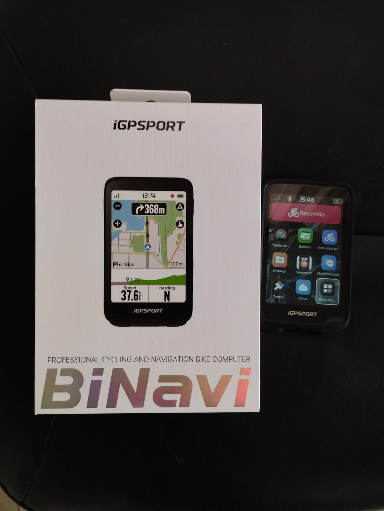 iGPSPORT BiNavi Bike Computer, 3.5‘’ Touch Screen Map Navigation Music Control Climb Tips, Wireless GPS Cycling Computer customer photo 1