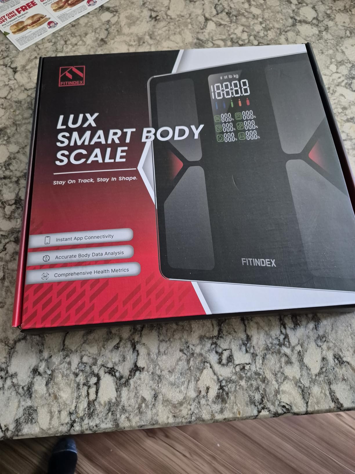 FITINDEX Smart Scale for Body Weight, Body Fat, Bmi, 7-in-1 Display, 500Ibs customer photo 2