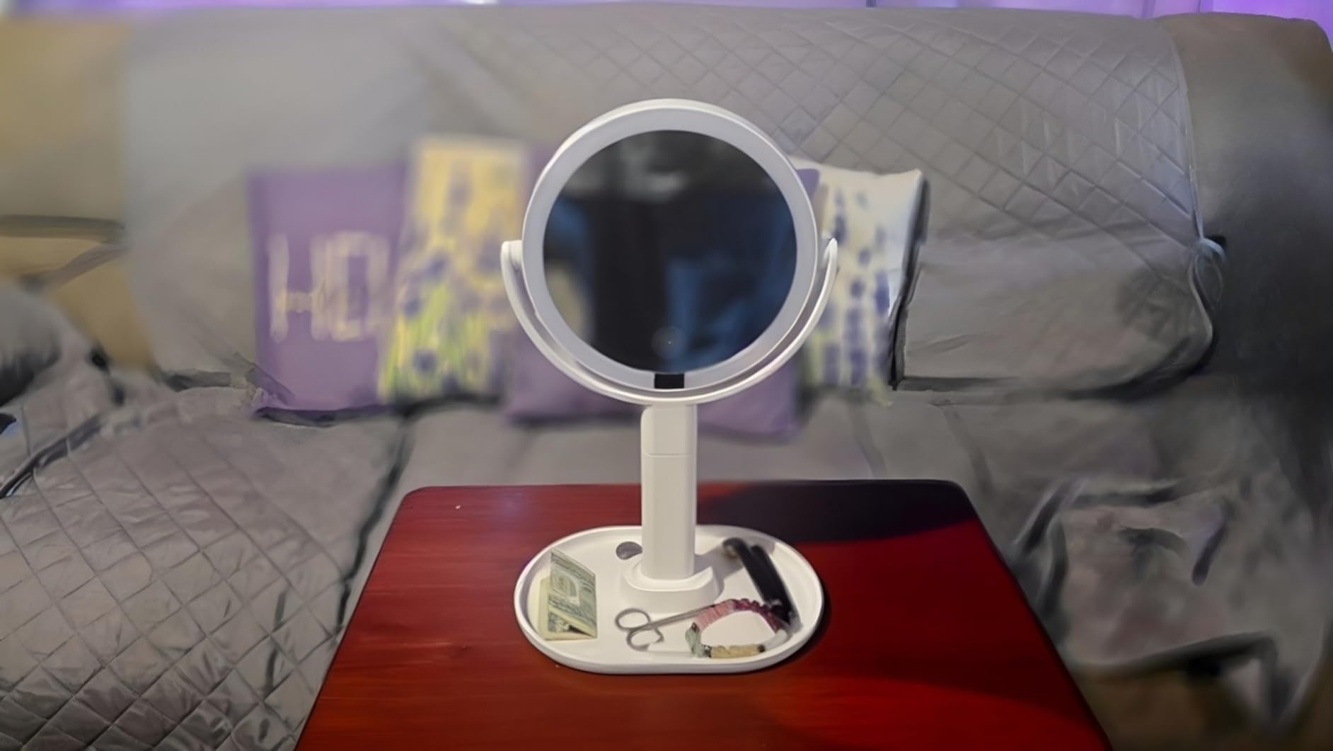 B Beauty Planet Makeup Mirror, Double-Sided Lighted Magnifying Mirror 30X customer photo 1