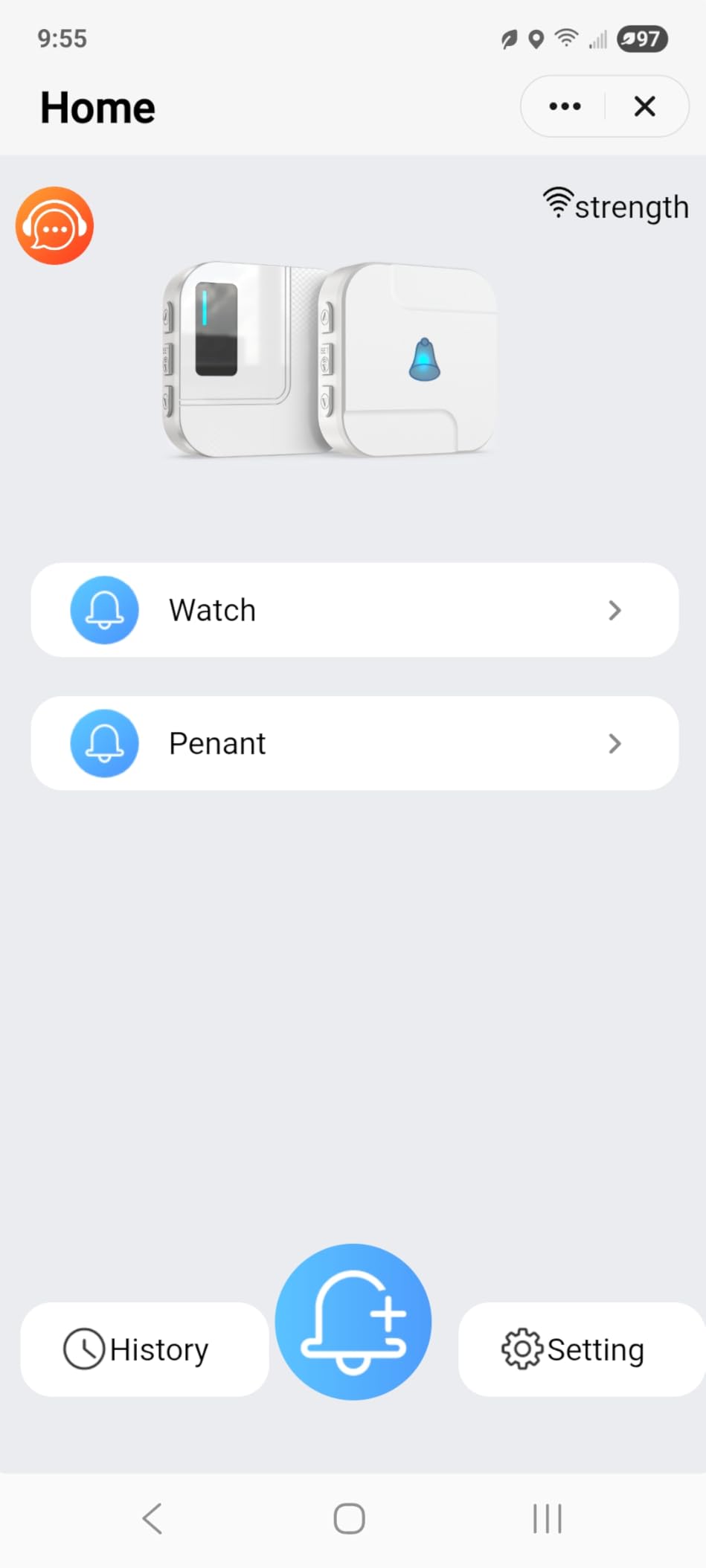 CallToU Wi-Fi Wireless Caregiver Pager Call Button for Elderly at Home , APP Emergency Alert for Seniors, Patients, and the Disabled with 1 Call Button, 1 Watch Button, 1 Receiver (2.4GHz Wi-Fi) customer photo 1