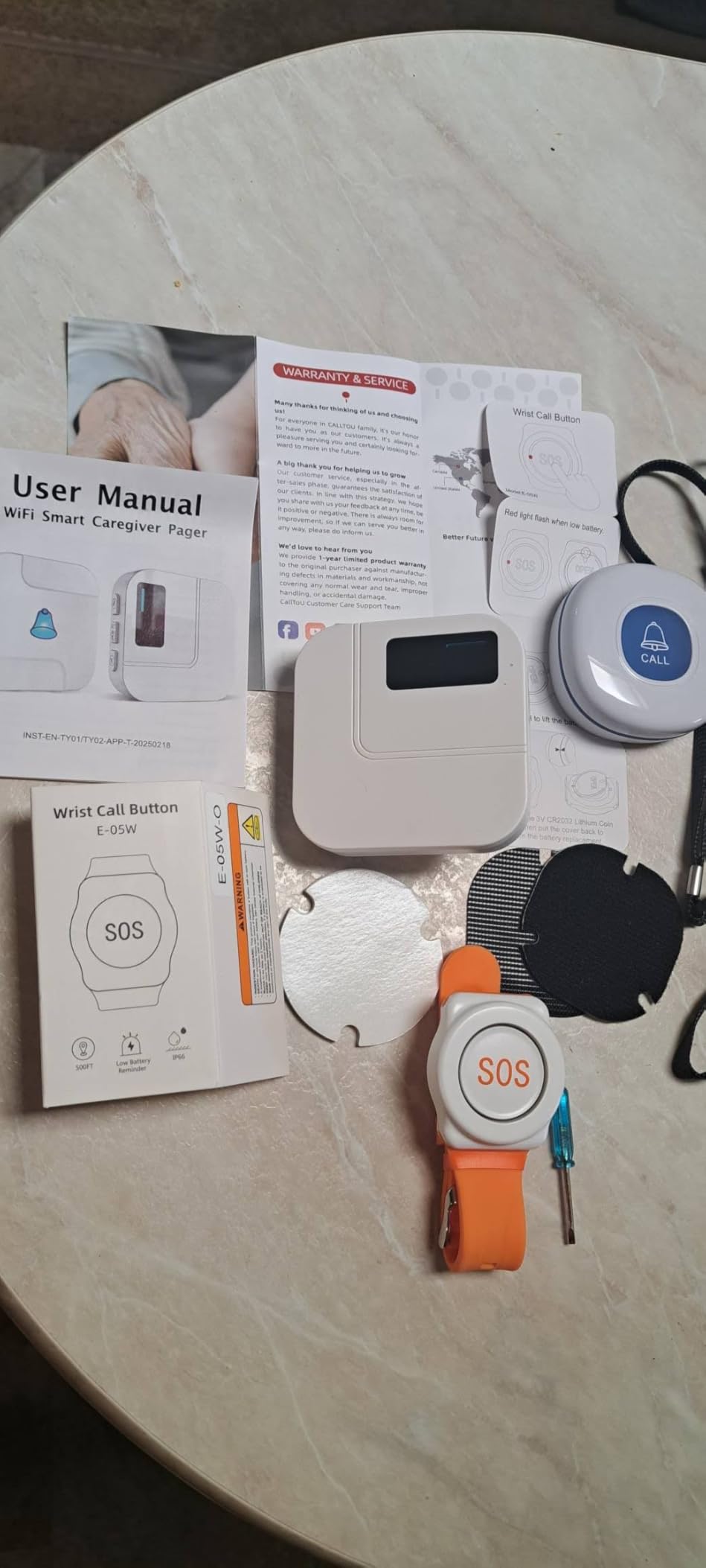 CallToU Wi-Fi Wireless Caregiver Pager Call Button for Elderly at Home , APP Emergency Alert for Seniors, Patients, and the Disabled with 1 Call Button, 1 Watch Button, 1 Receiver (2.4GHz Wi-Fi) customer photo 2