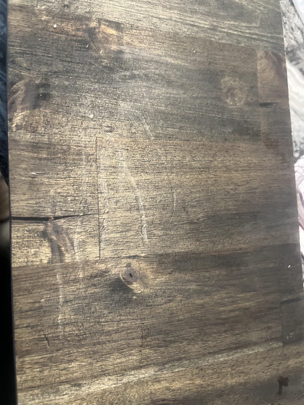 Howizz 72x30 in Solid Wood Table Top - 1in Thick Butcher Block Countertop for Standing Desk, Office Table, Workbench, DIY Furniture Projects, Dark Walnut Chevron customer photo 1