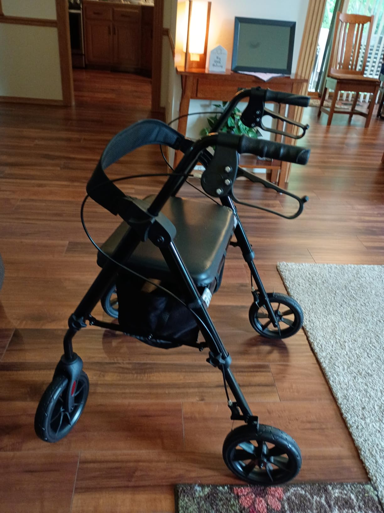 HOMLAND Foldable Walker for Seniors with Seat, 17lb Lightweight, Ergonomic customer photo 2