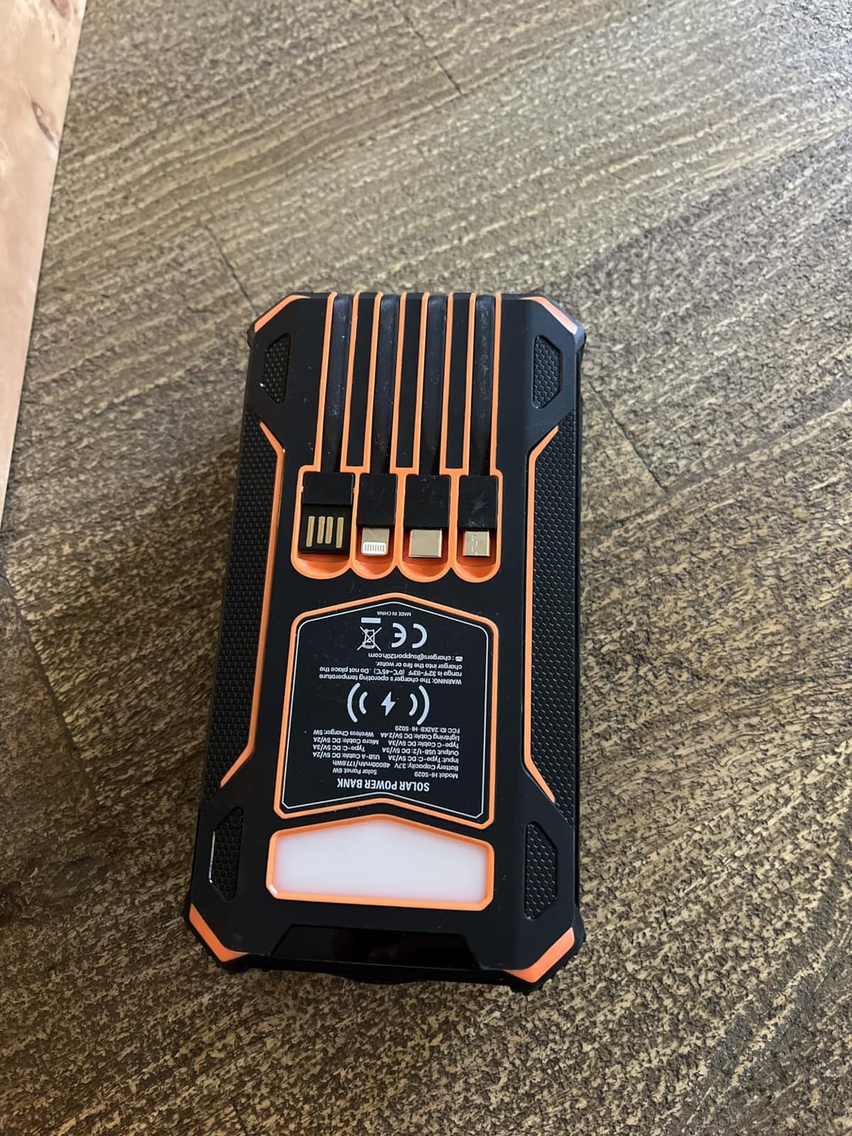 SOARAISE Solar Power Bank 48000mAh Wireless Portable Charger with 4 Cables customer photo 2