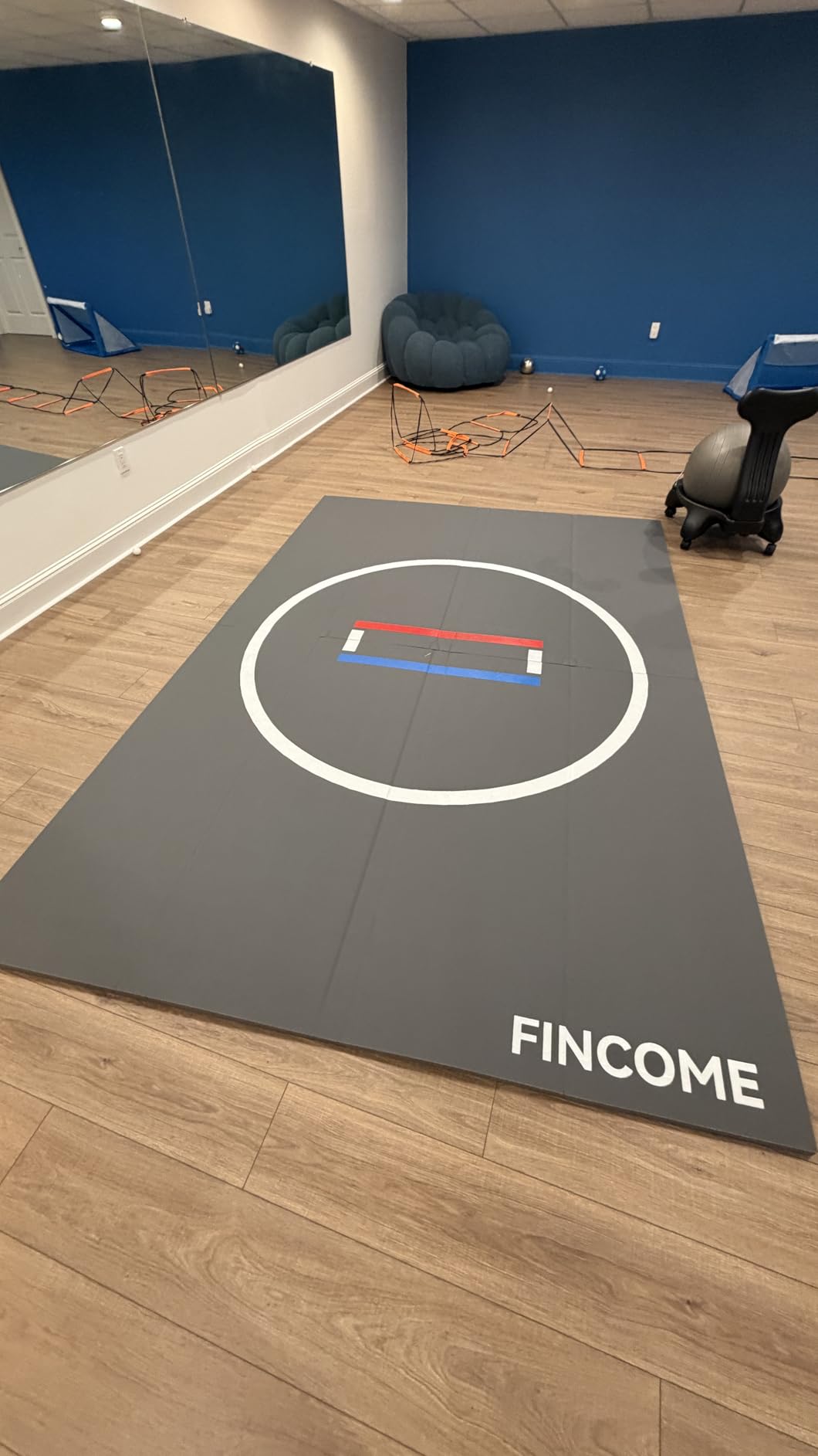 FINCOME Wrestling Mat 1.2”Thick Jiu Jitsu Mat XPE Foam for BJJ MMA Training customer photo 1
