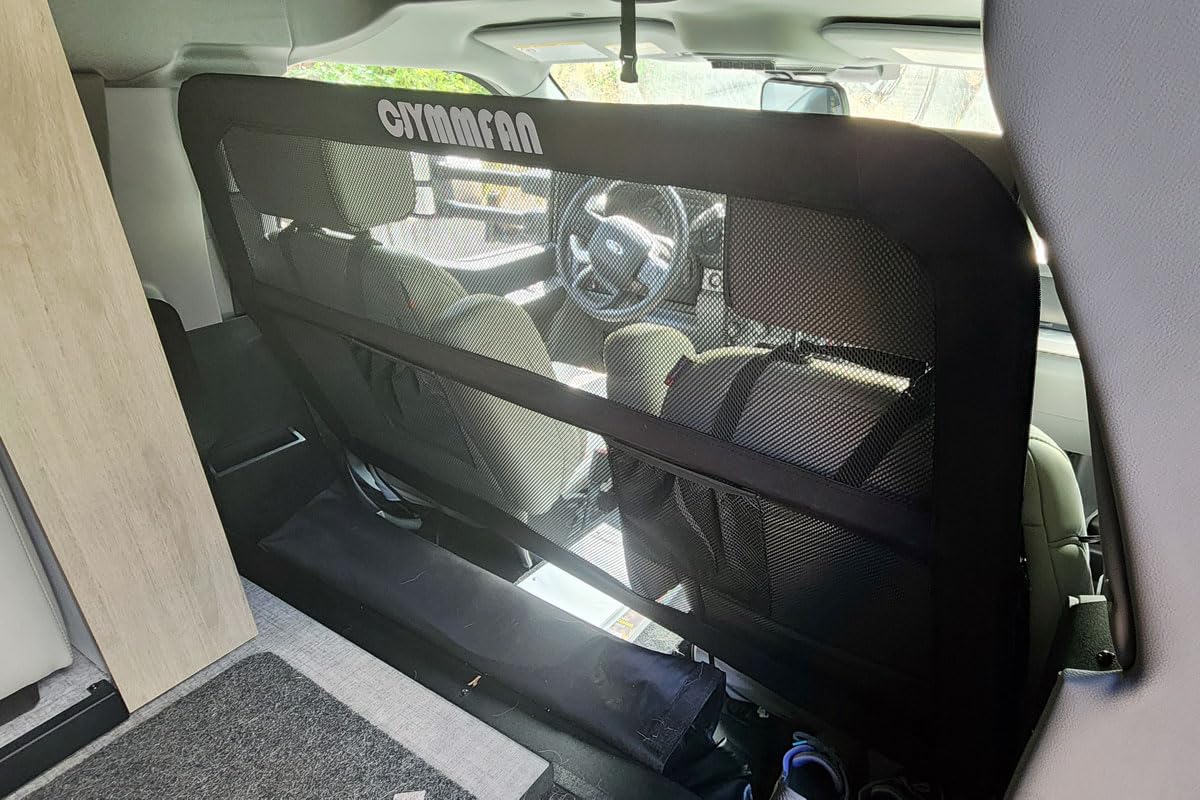 Dog Barrier for Car Back Seat & Cargo Area with Wider Coverage, Universal Fit for Cars, SUVs & Sedans, Dog Car Gate Divider with Chew-Proof Transparent Net and Sturdy Metal Frame for Backseat & Trunk customer photo 1