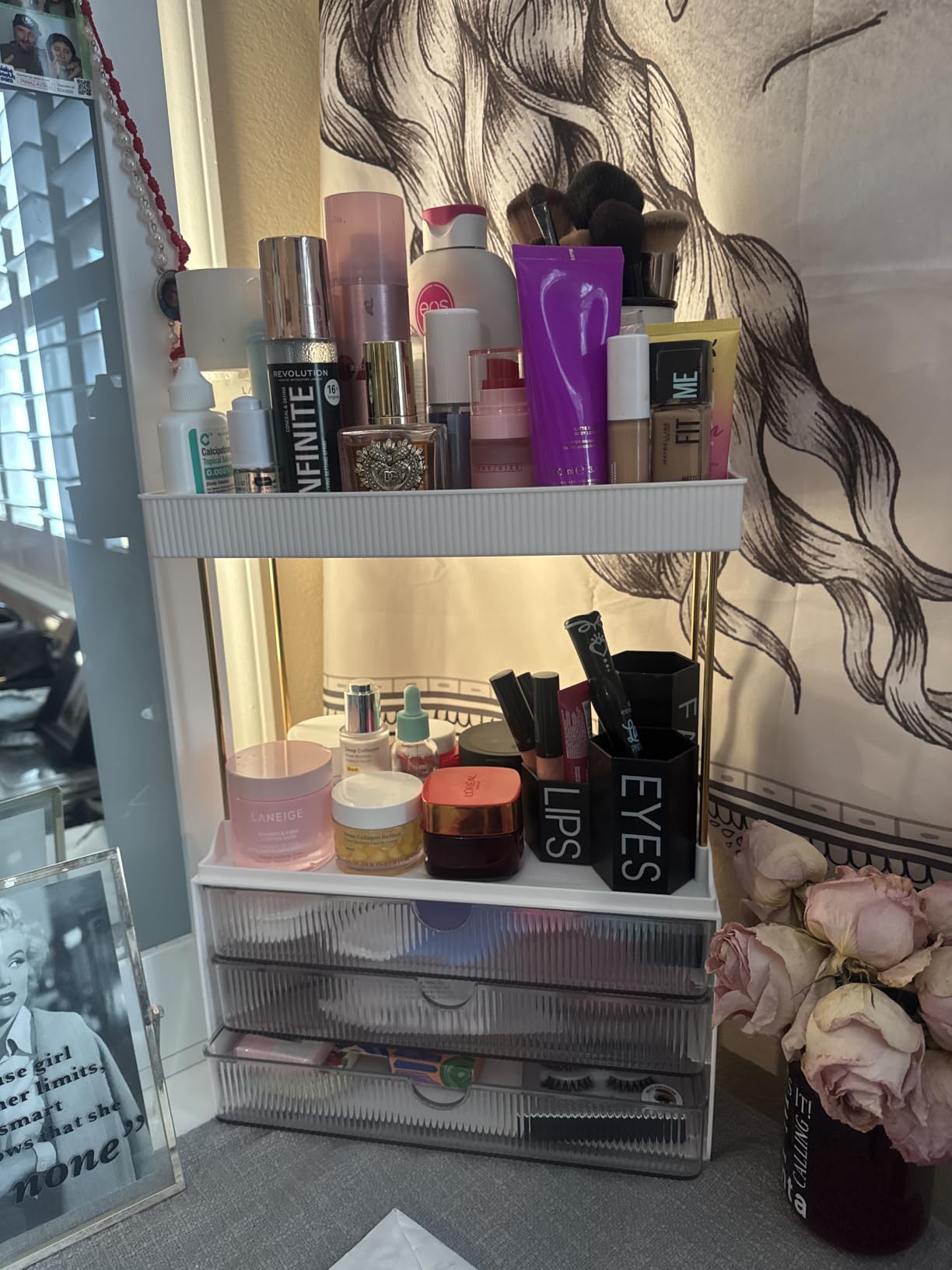 caktraie 3-Drawer 2-Tier Acrylic Makeup & Bathroom Vanity Organizer customer photo 2
