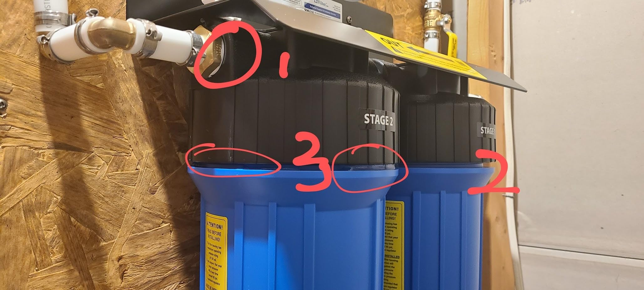 iSpring PFAS & Heavy Metals Whole House Water Filter System, SGS-Tested to Reduce 99% PFAS, 2-Stage Filtration Removes Lead, Heavy Metals, Chlorine, Sediment & Odor, 1” Inlet/Outlet Model: WGB21B-PFKS customer photo 2