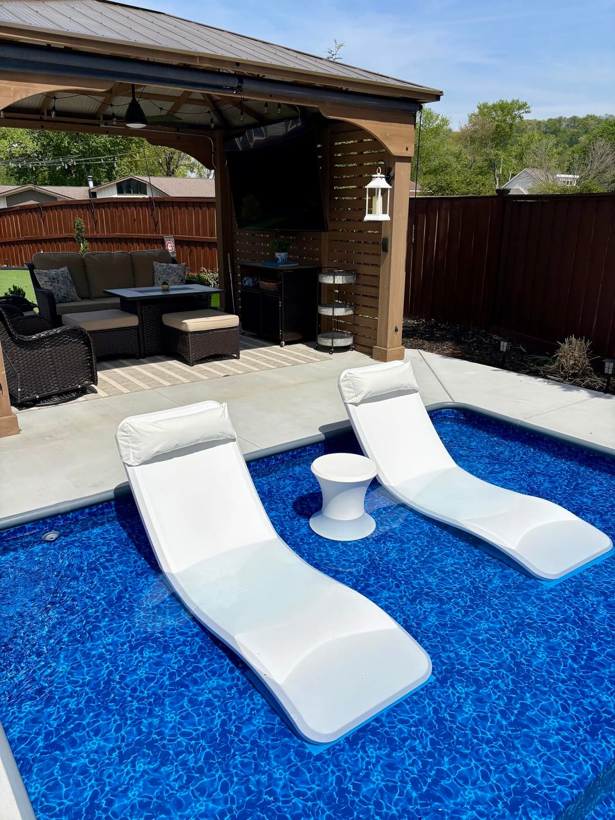 Coast Modern in Pool Lounge Chair - Waterproof & Weighted Chaise Lounger - Outdoor Pool Furniture for Patio or in Baja Shelf customer photo 2