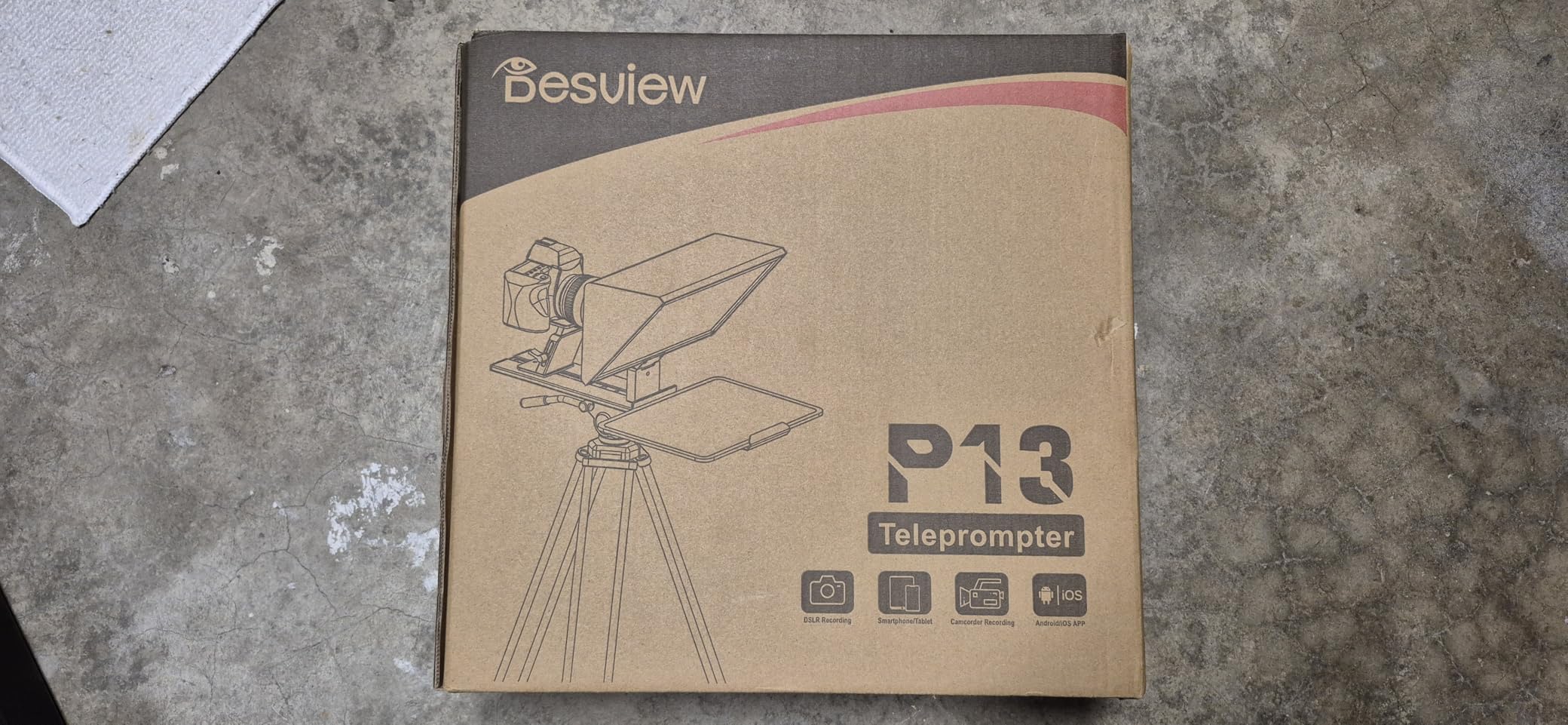 Desview P17 Teleprompter，17 inch Aluminum Alloy Liftable Teleprompter, High Display Glass, Compatible with iPad Tablet Phone DSLR Camera, No Assembly, Carry Case Included, Great for Video Making customer photo 1