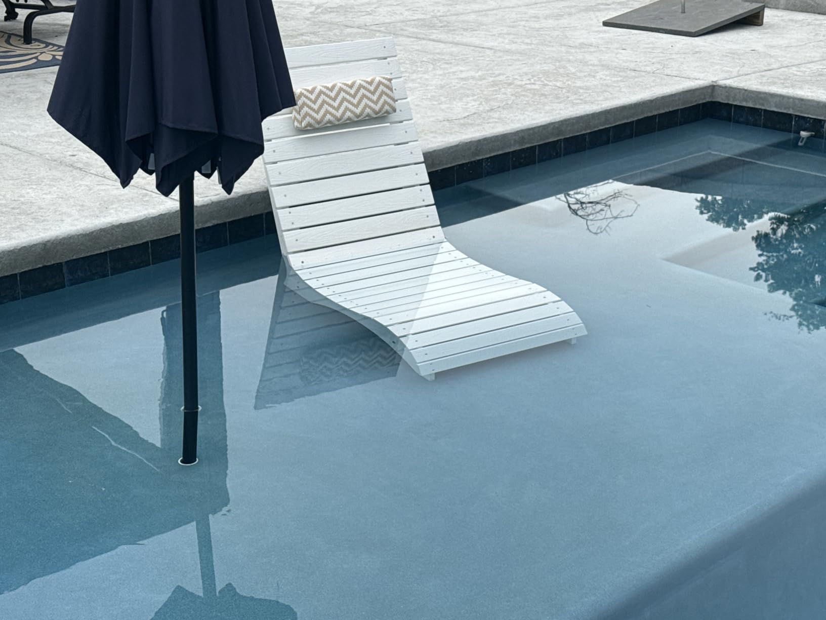 Pool Lounge Chairs Set of 2,Fade-Proof for Shallow Water Headrest customer photo 2
