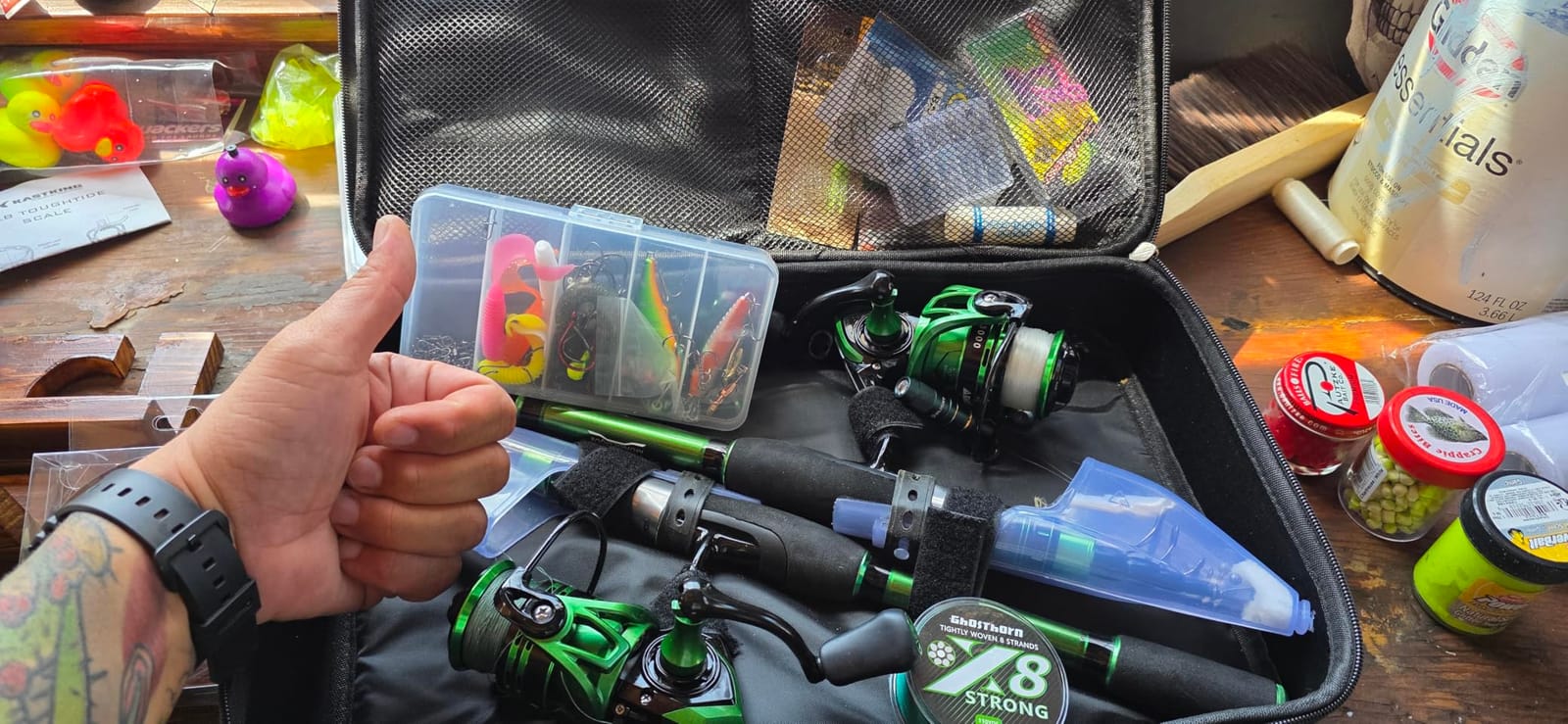 Ghosthorn Telescopic Fishing Rod and Reel Combo,Spinning Travel Kit customer photo 1