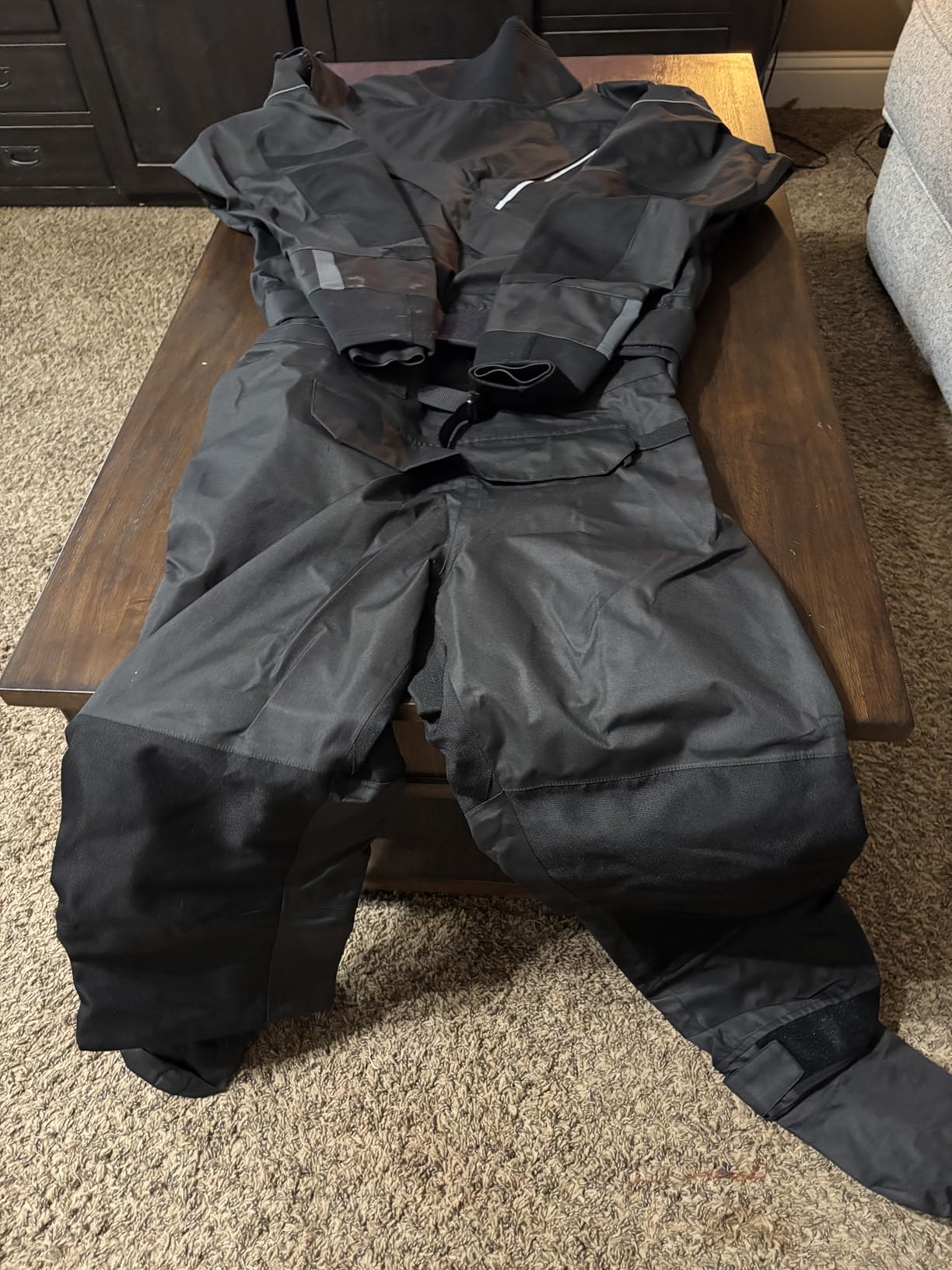 Dry Suits for Men,Front Zip for Sailing,Kayaking,Paddling with Reinforced Knees and Seat,Waterproof and Breathable customer photo 1