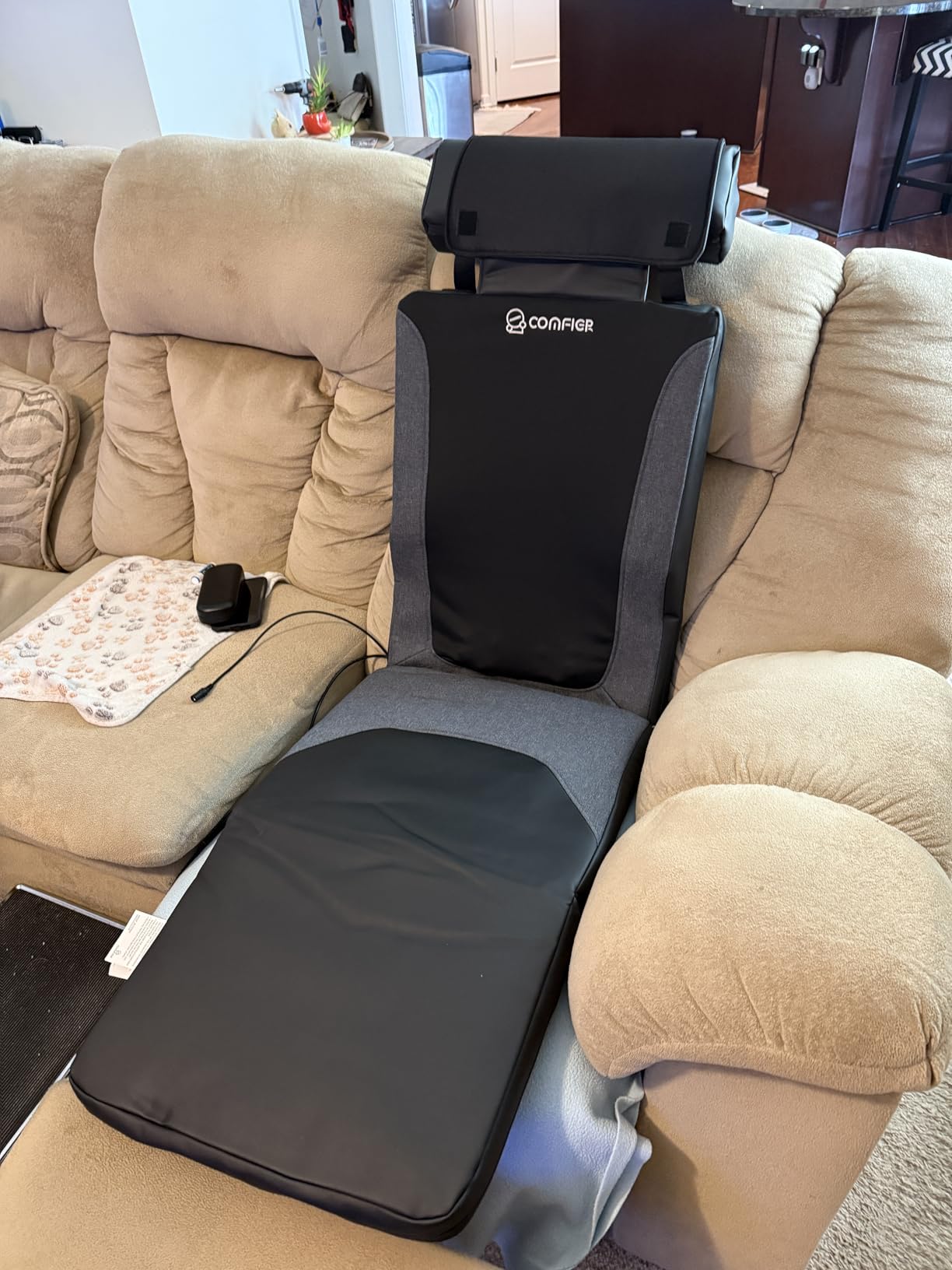 COMFIER FSA Full Body Massage Mat with Heat, HSA Eligible Shiatsu Back Massager for Pain Relief Kneading & Vibration, Graphene Heating Chair Massage Pad for Recliner Sofa Bed, Gifts for Mom Dad customer photo 2