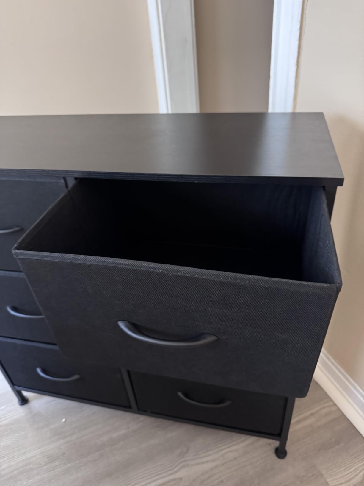 SONGMICS Dresser for Bedroom, Wide Dresser with 5 Fabric Drawers customer photo 1