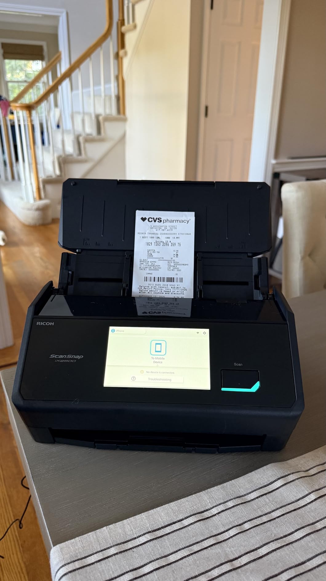 ScanSnap iX2500 Wireless or USB High-Speed Document Scanner, Black customer photo 2