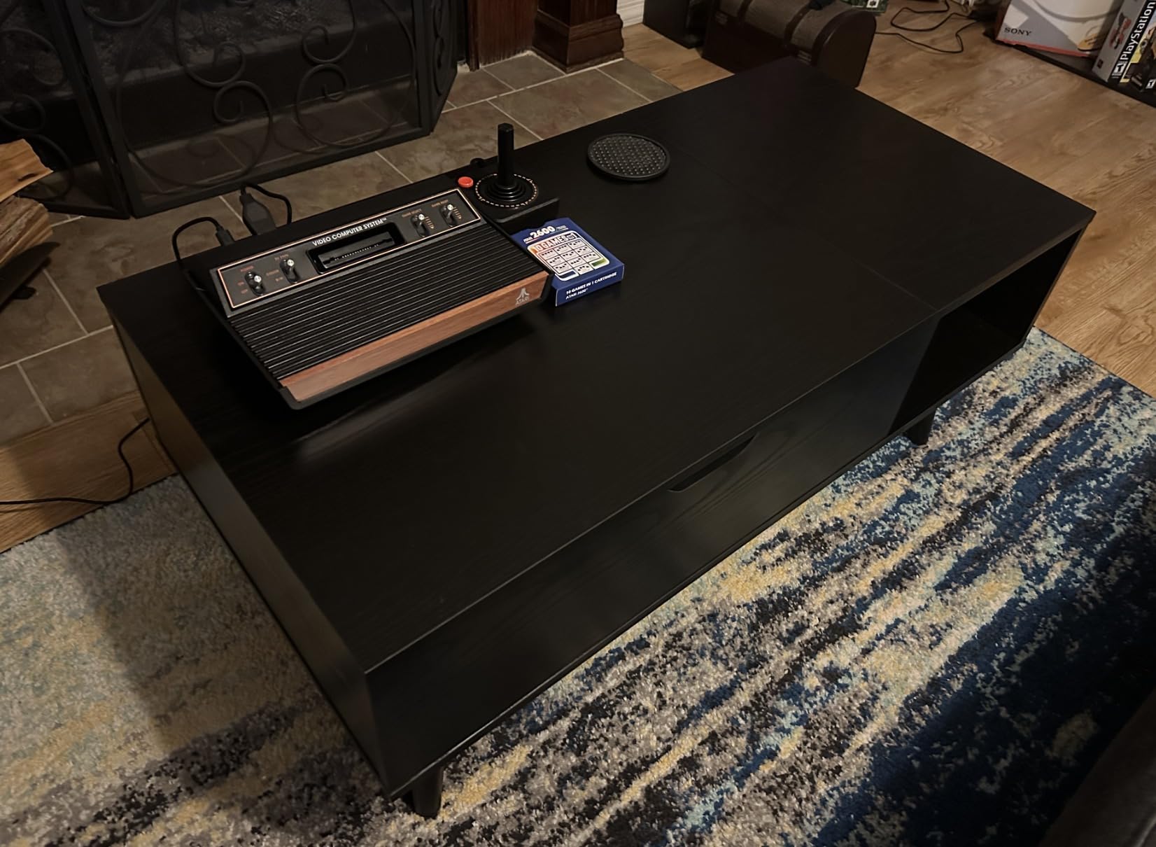 OLIXIS Wooden Coffee Table, Lift Top Coffee Table with Large Hidden Compartment and Ample Storage Shelf, Lift Tabletop Dining Table for Living Room, Home Small Space, Rustic customer photo 2