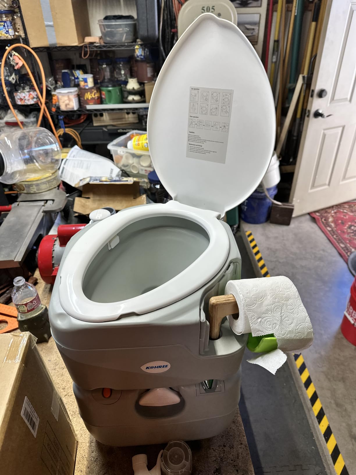 Kohree 6.34 Gal Portable Toilet for Camping, Large Capacity | Odorless, Leak-Proof, Detachable, Boat Porta Potty with Paper & Detergent Collection for Home Use, Camper, RV Travel customer photo 1