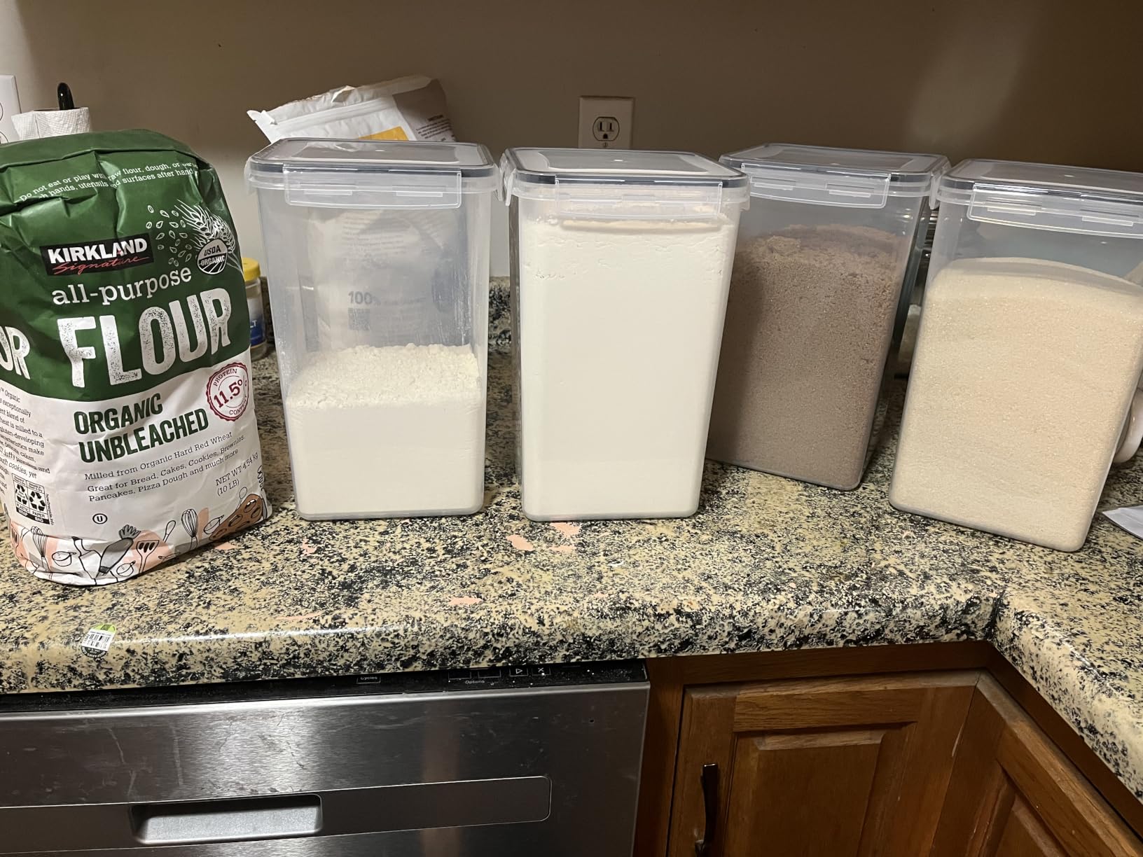 Vtopmart 9.5L Flour Sugar Storage Containers, 2 Pack, Each Fits 12.5 lb | Each for 12.5 lb Flour, Airtight Seal, Multiple Sizes, BPA Free, Food Grade Material, Dishwasher Safe (Not Lids) customer photo 2