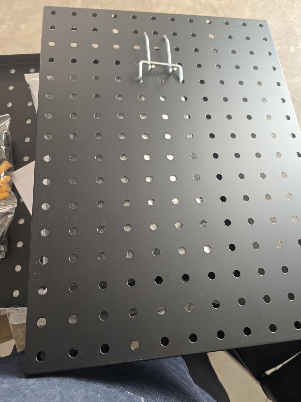 Heavy Duty Peg Board, 4 Pack Metal Pegboard Panels with 50 Hooks customer photo 1