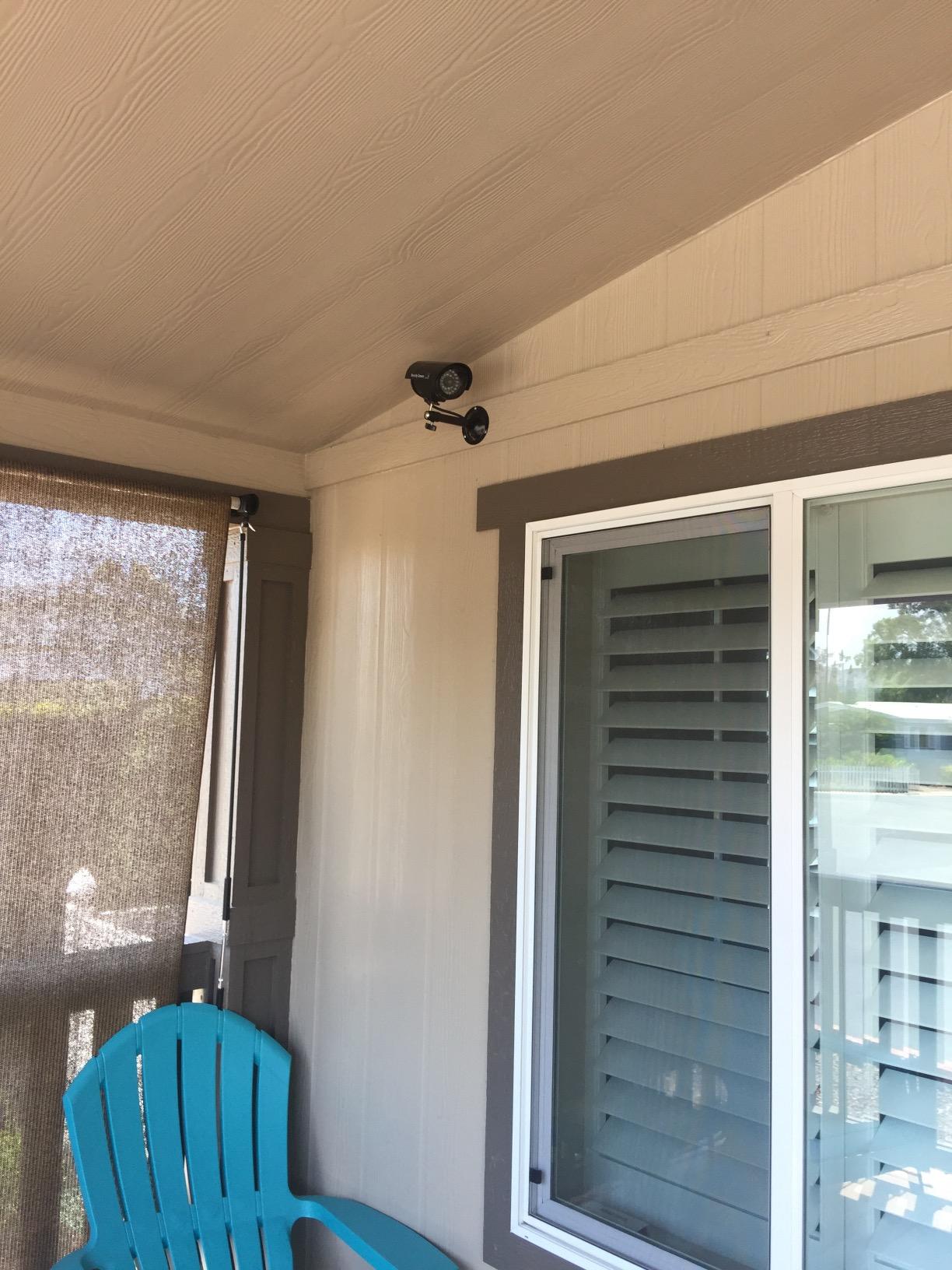 WALI Solar Powered Fake Security Camera, Red Light & Antenna, 2 Pack, Black customer photo 2
