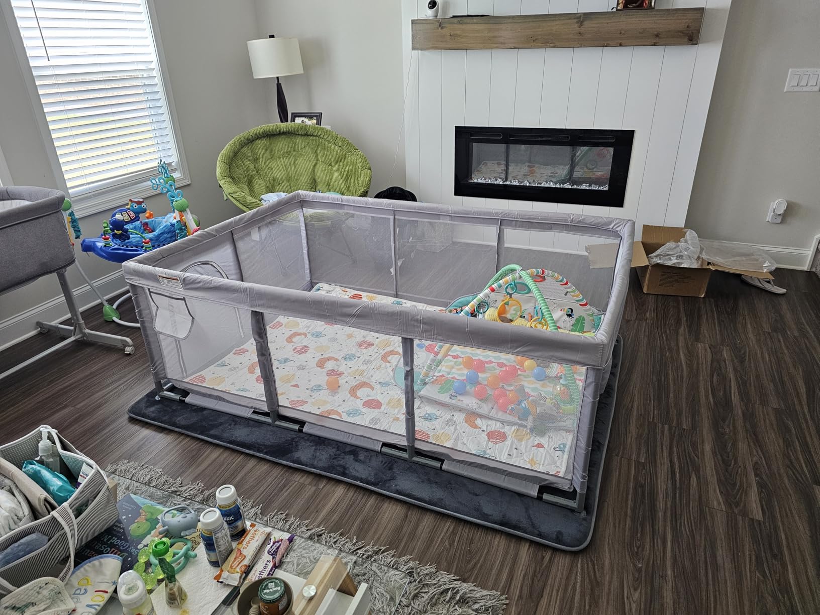 SEPARO Thick Baby Play Mat for Floor,50x50 Playpen Mat,Safe,Tummy Time Mats customer photo 1