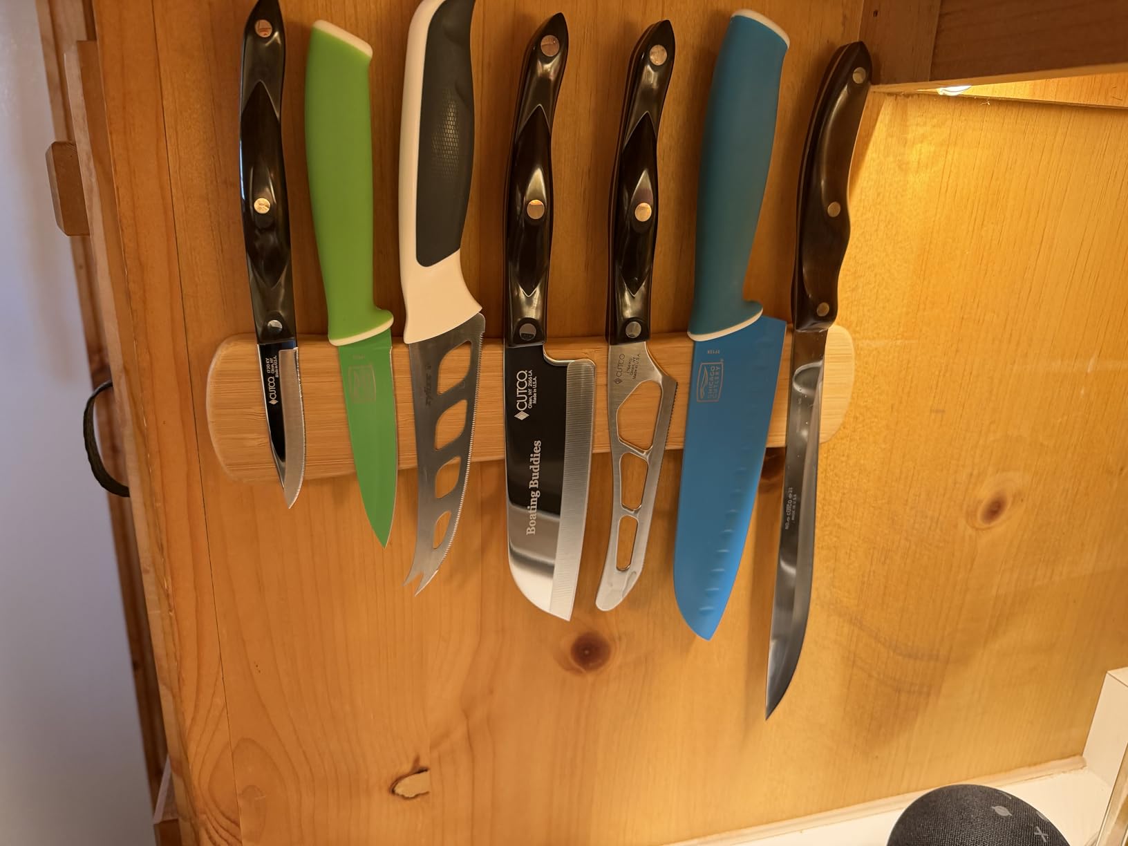 Magnetic Knife Holder, 16 Inch Acacia Wood Knife Strip for Wall or Fridge customer photo 2
