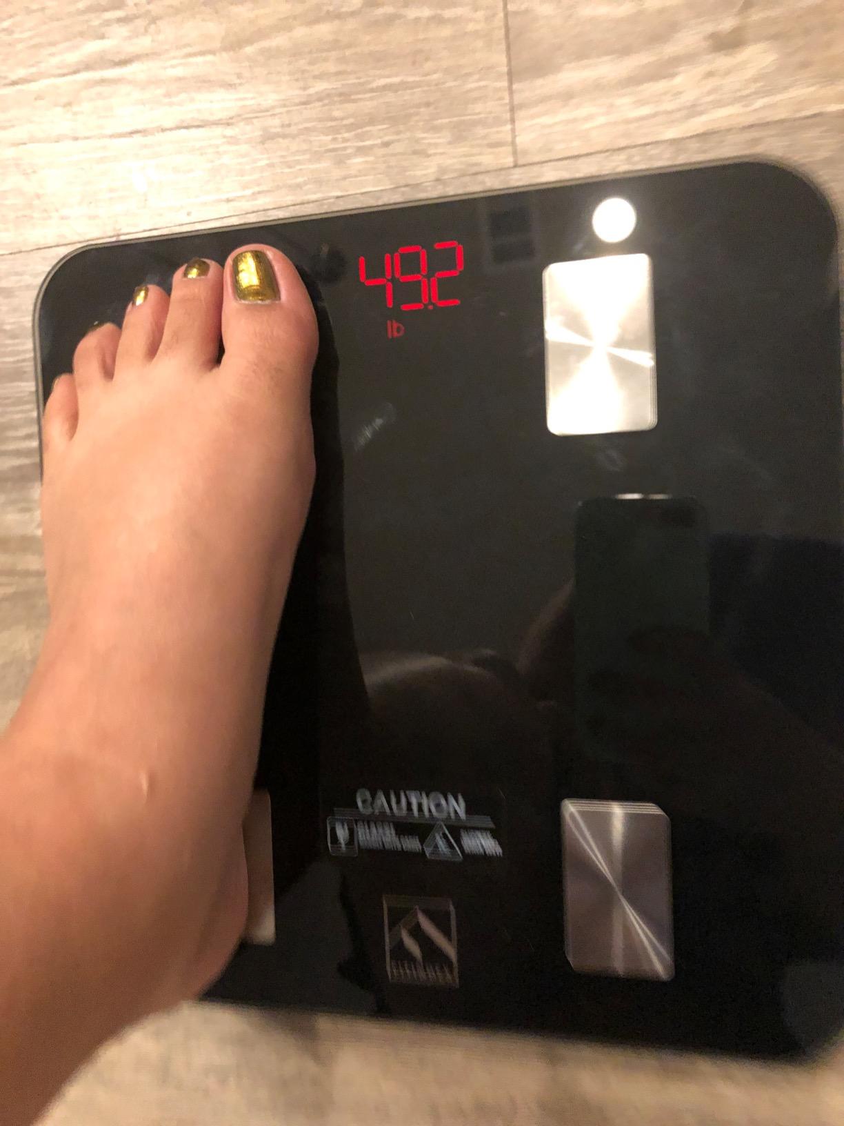 FITINDEX Body Pod Smart Scale, 8-Electrode, BMI & Body Fat, Large Platform customer photo 2