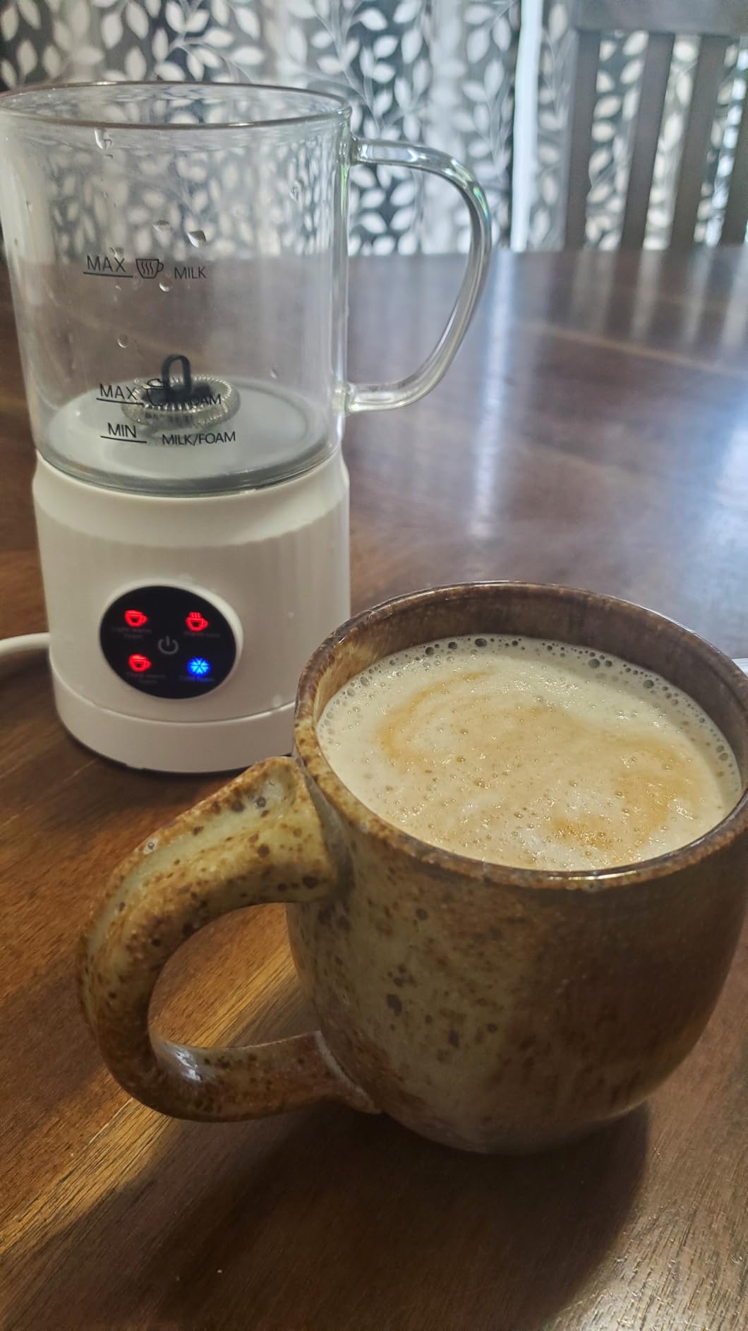 Casimhu 4-in-1 Milk Frother, Electric Milk Frother and Steamer with LED Touch Screen, Ceramic Lining Bottom, Milk Warmer 13.52oz for Lattes, Cappuccinos, and Macchiatos at Home (Black) customer photo 2