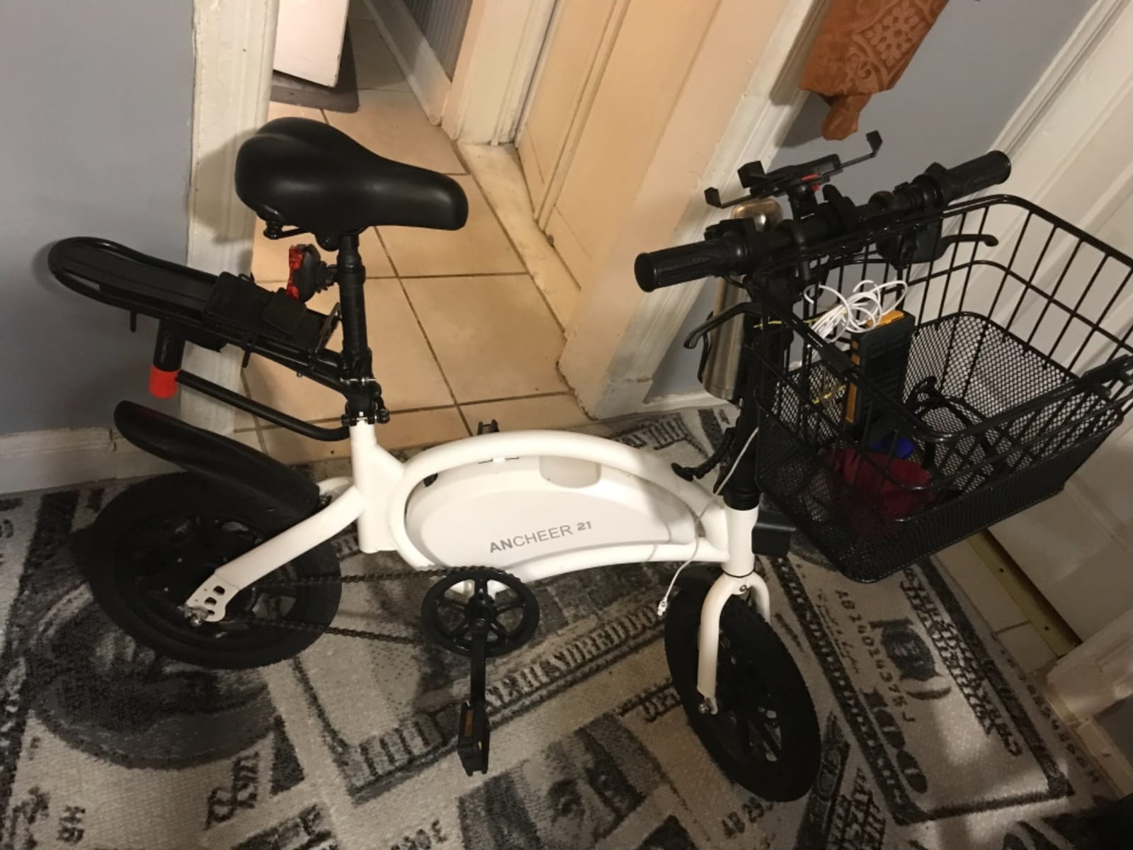 ANCHEER Folding Electric Bike for Adults, 374Wh Ebike, 20MPH Electric Bikes, 14