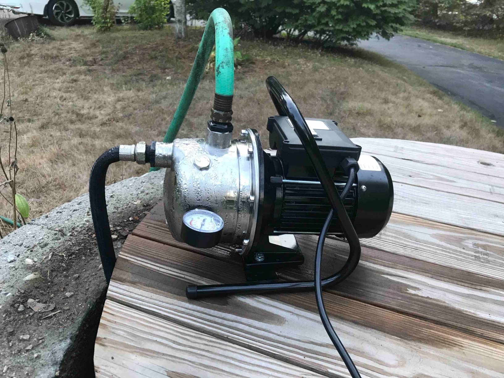 LANCHEZ 1/2 HP Shallow Well Pump, 1200 GPH Stainless Steel Garden Irrigation Pump, 115V Water Transfer Pump, Water Booster Jet Pump for Home Garden Lawn Farm, Black customer photo 1