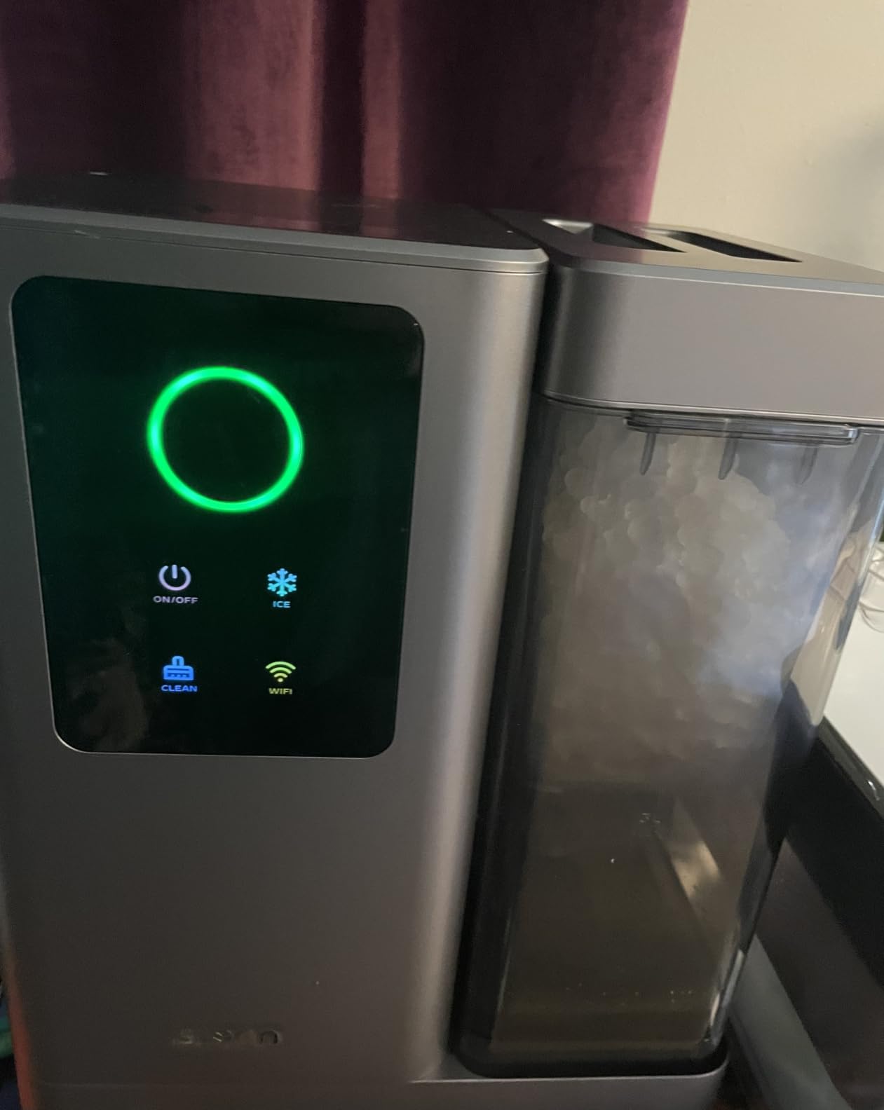 Silonn Nugget Ice Maker Countertop with APP & Voice Control, Self Cleaning Ice Machine with 3L Large Water Tank, 44lbs/24H Soft Chewable Ice, Portable Pebble Ice Maker for Home, Kitchen and Party customer photo 1