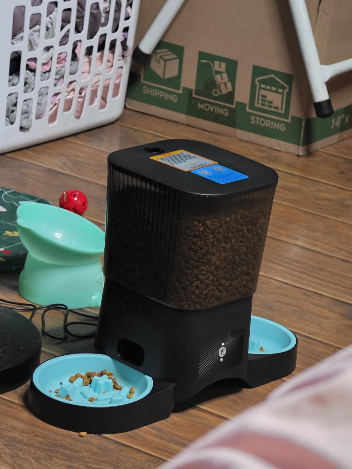 HoneyGuaridan Automatic Cat Feeder for 2 Cats,2.4G/5G WiFi APP Control customer photo 1