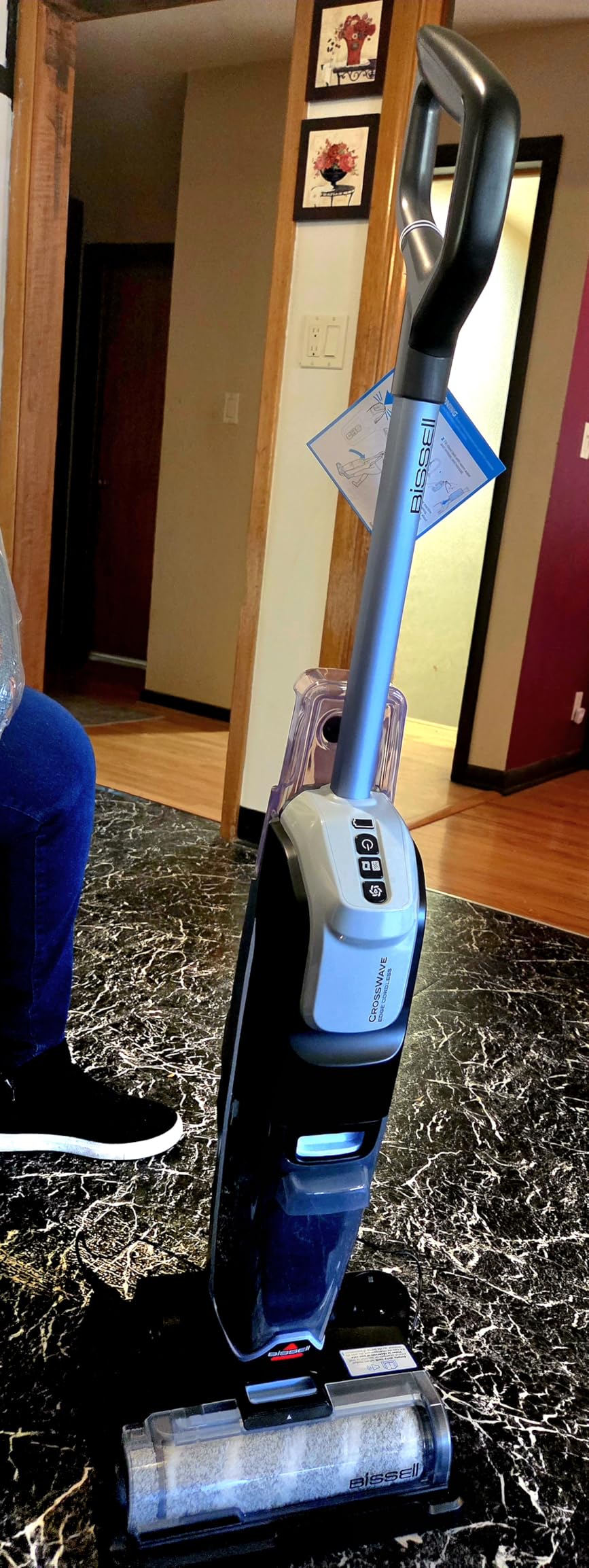 BISSELL CrossWave Edge Cordless Wet Dry Vacuum with Edge Cleaning, Tangle-Free Pet Hair Brush Roll, FreshStart Filter, and Storage & Rinse Tray Included, 4329F customer photo 2