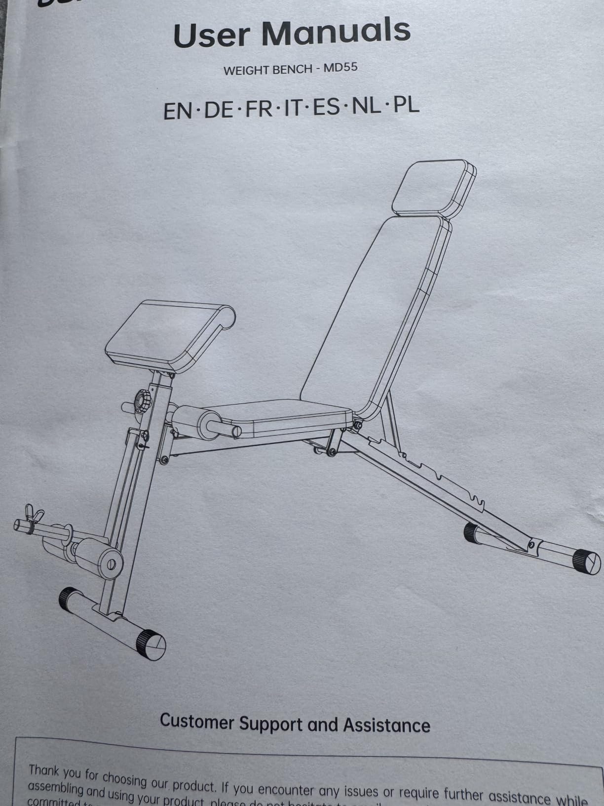 JOROTO Adjustable Weight Bench, Leg & Back Extension, Preacher Curl Bench customer photo 1
