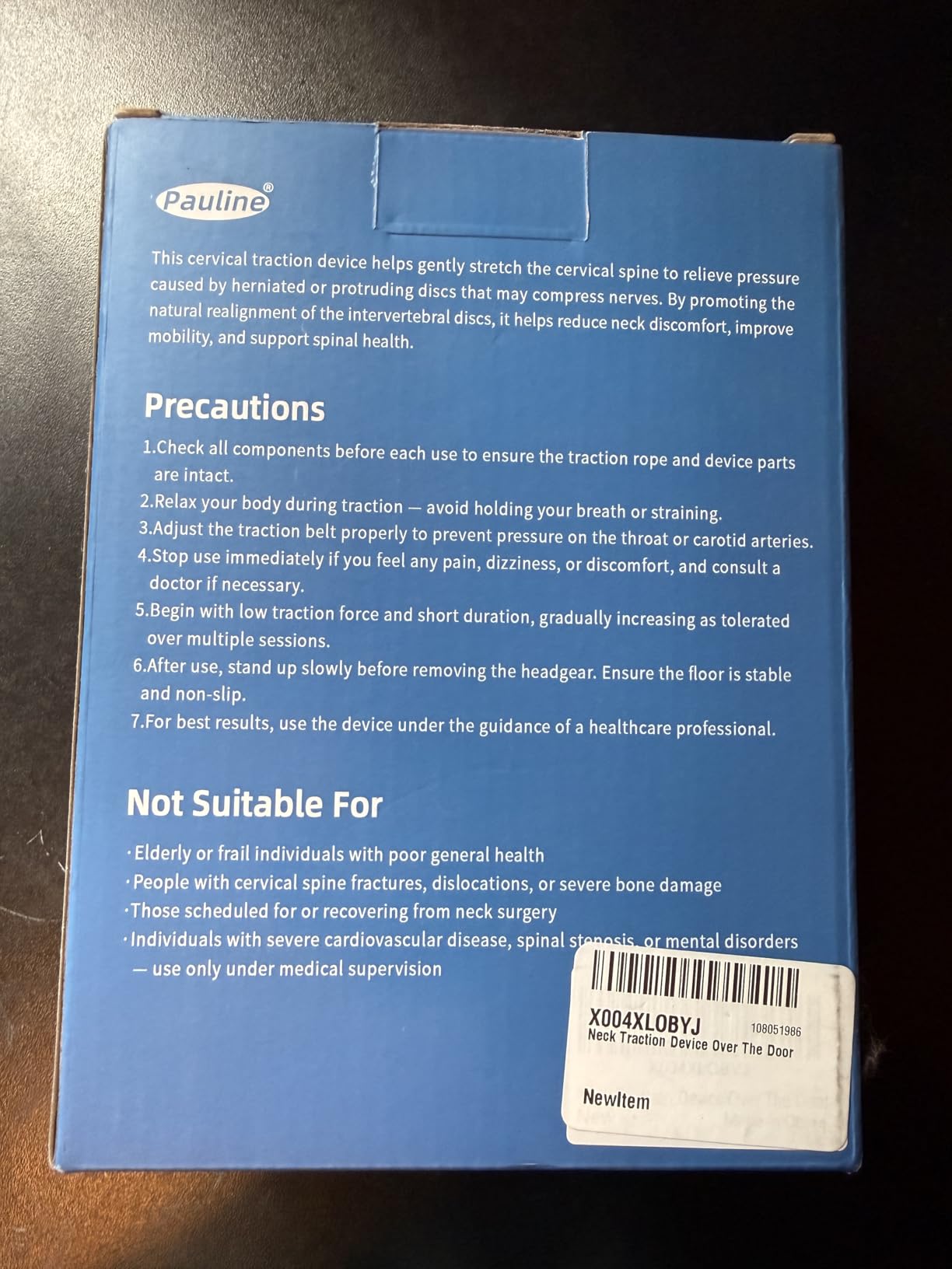 Cervical Neck Traction Device Over the Door - Hanging Neck Stretcher for Cervical Spine Decompression and Pain Relief - Home Use Neck Sling to Relieve Tension & Stiffness customer photo 2