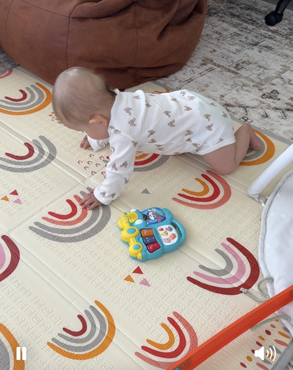 PIGLOG Foldable Baby Play Mat for Floor, Baby Floor Mat for Crawling, Reversible Waterproof & Non-Toxic Baby Foam Playmat, Baby Play Mat for Babies, Infants & Toddlers 6-12 Months customer photo 1