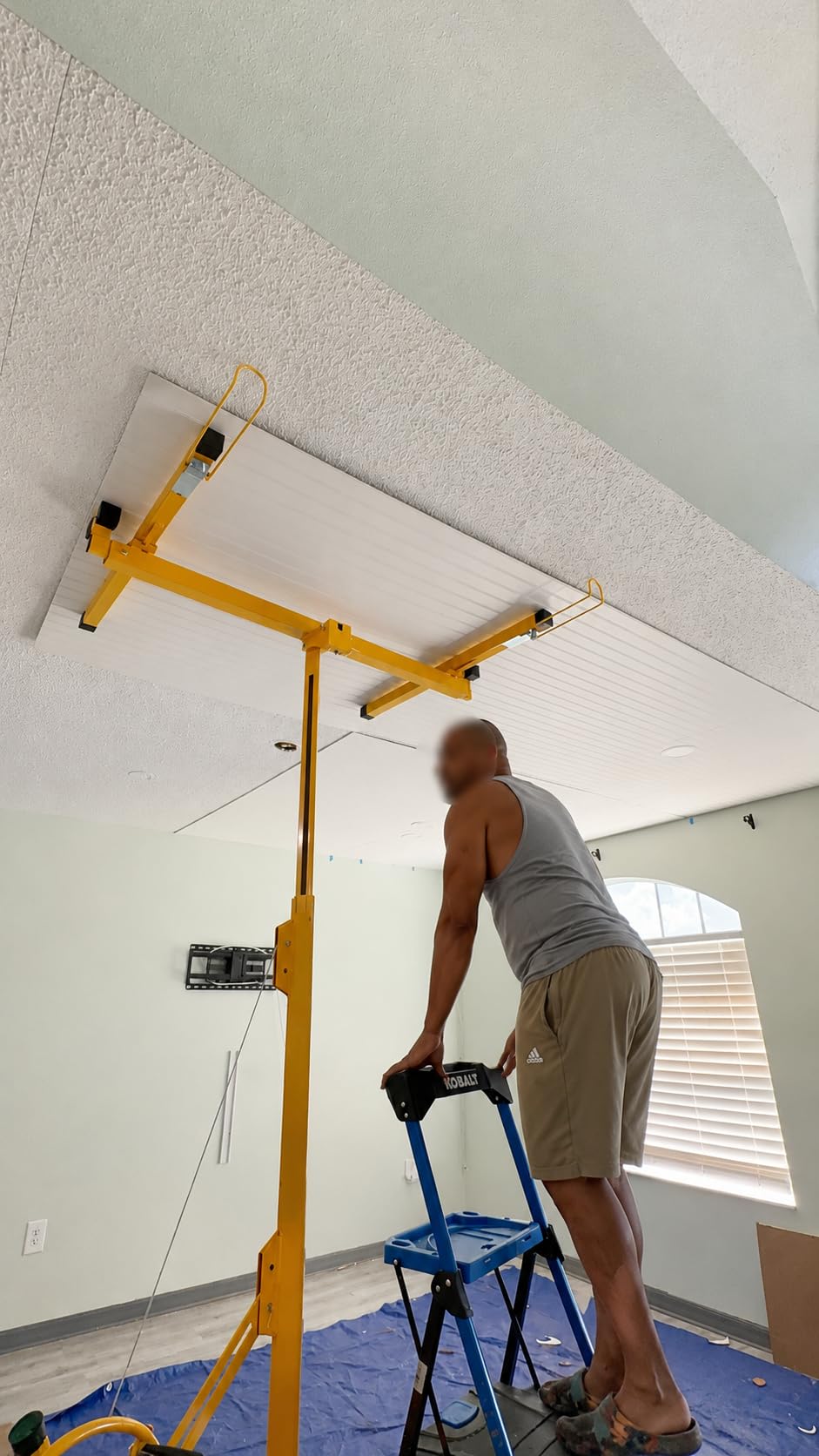 16 Ft Drywall Lift,150LBS Sheetrock Lift Drywall Rolling Lifter Panel customer photo 2
